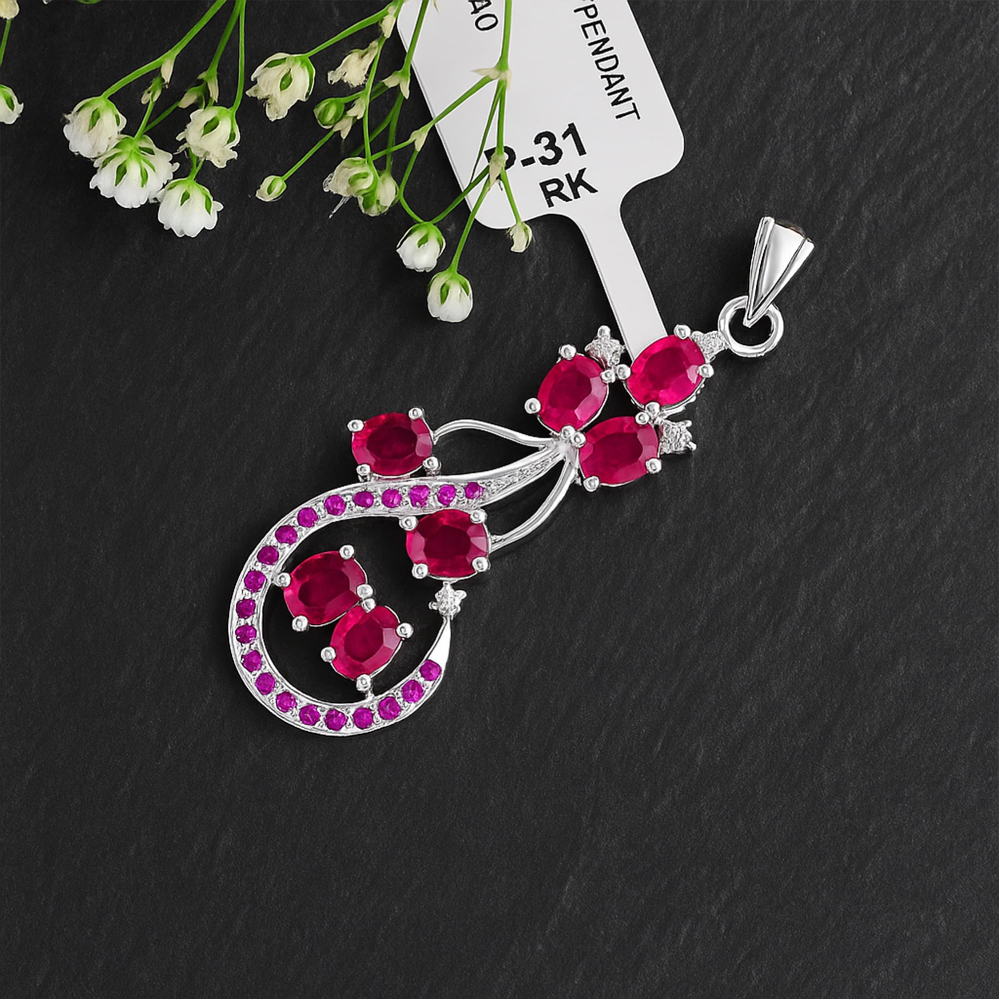 Ruby Cascade Pendant