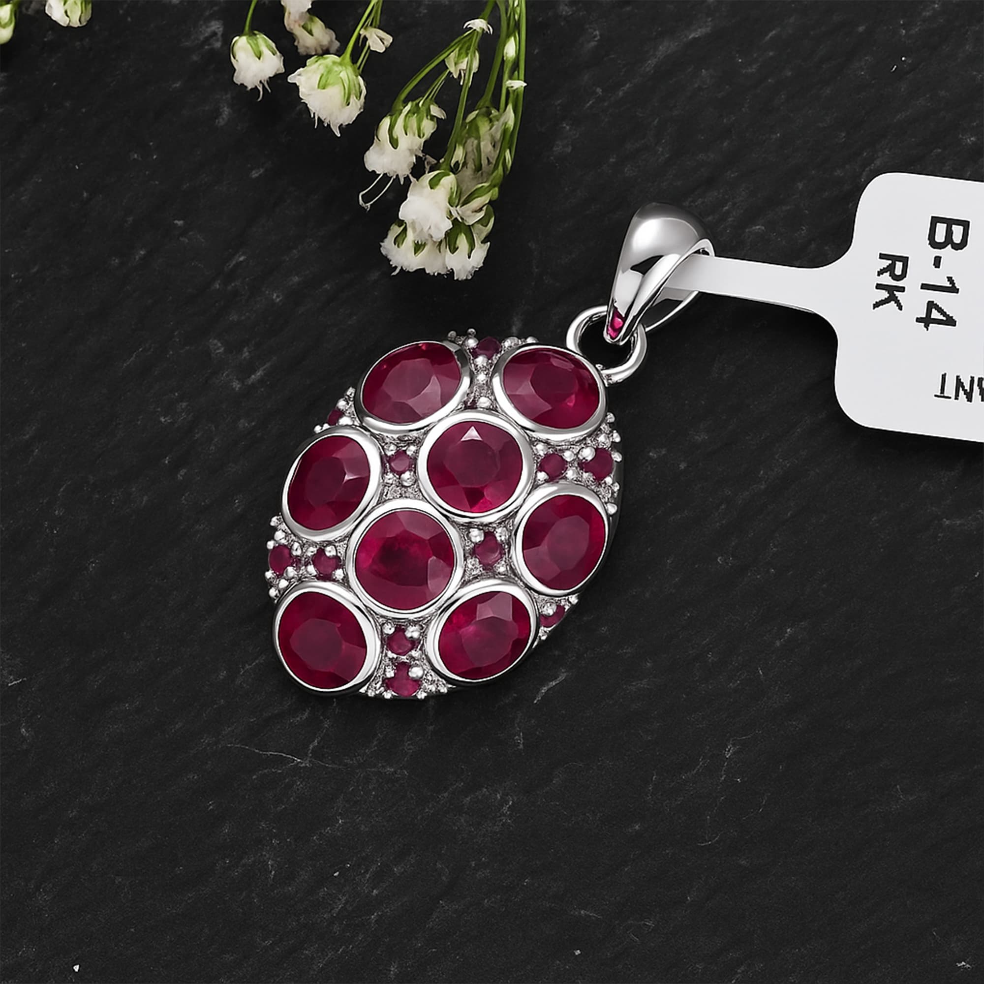 Ruby Mosaic Pendant
