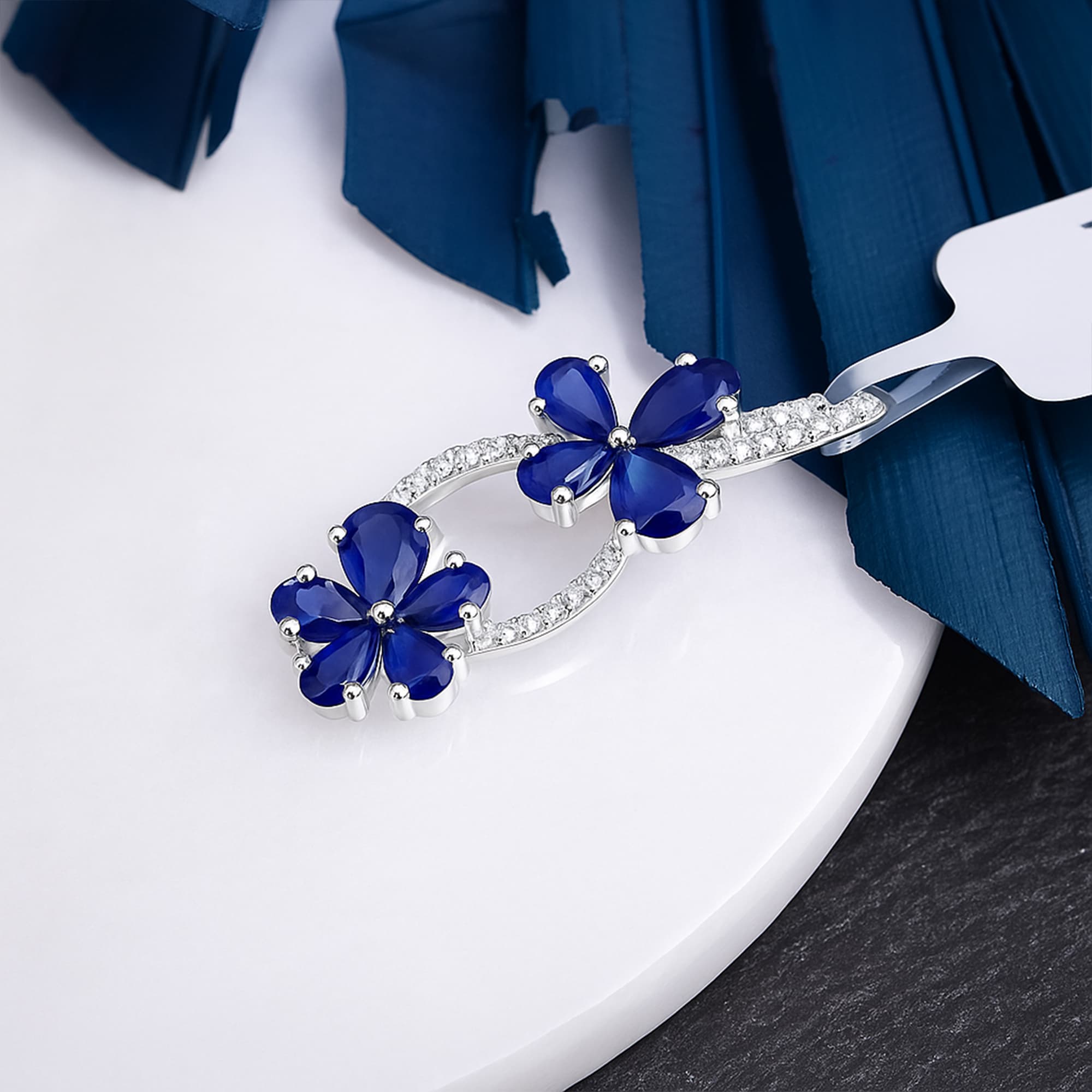 Sapphire Butterfly Pendant alternate view