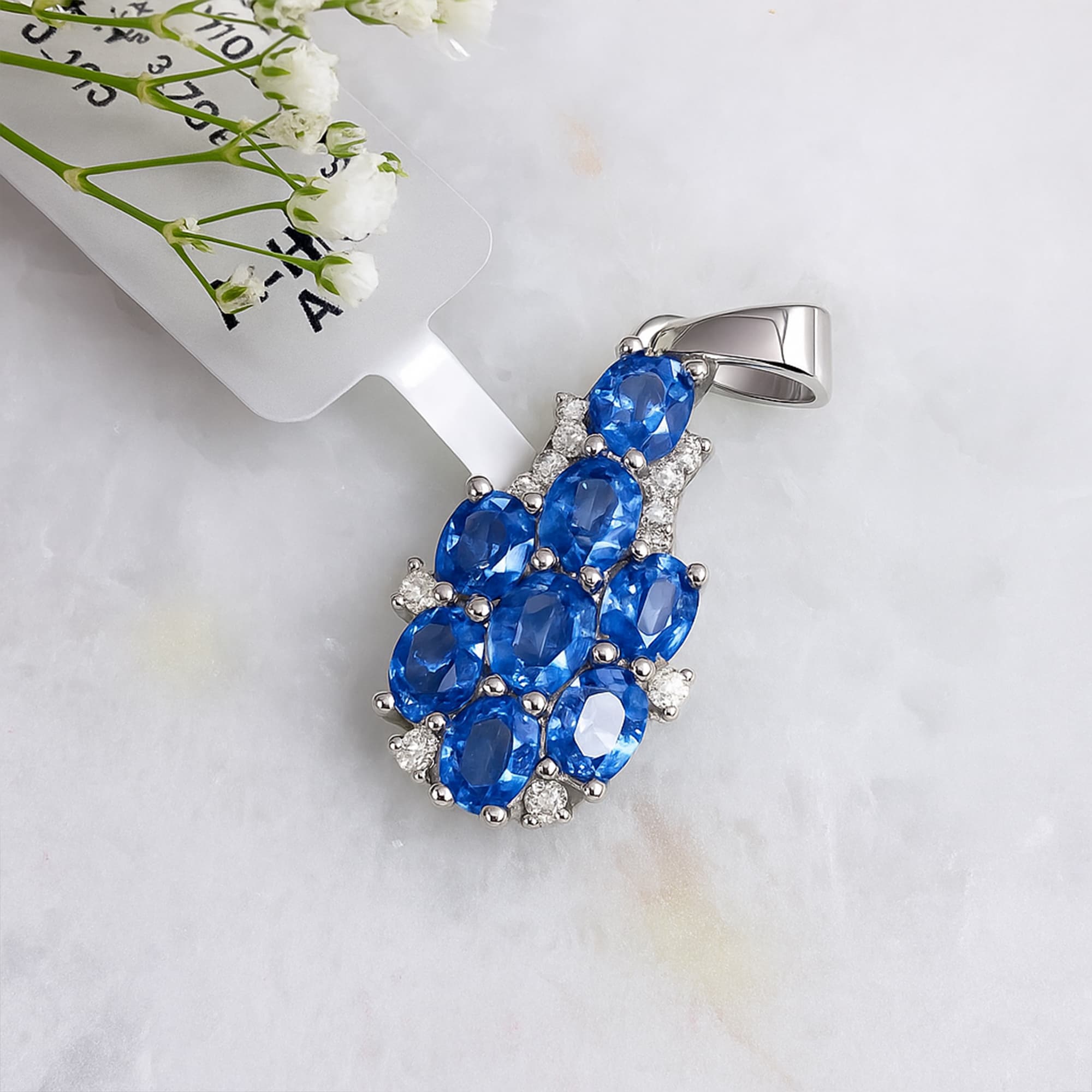 Sapphire Cascade Pendant