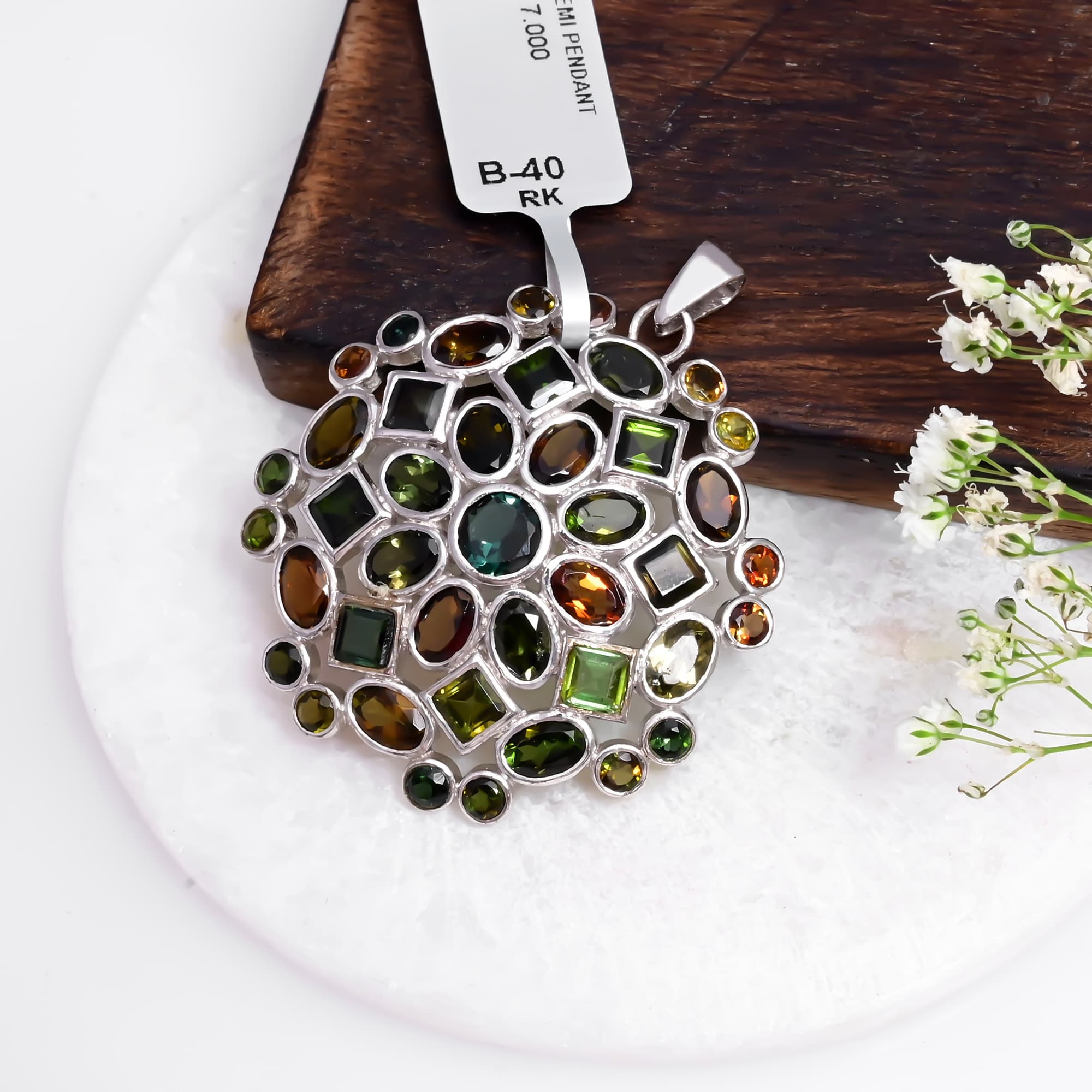 Tourmaline Tapestry Pendant