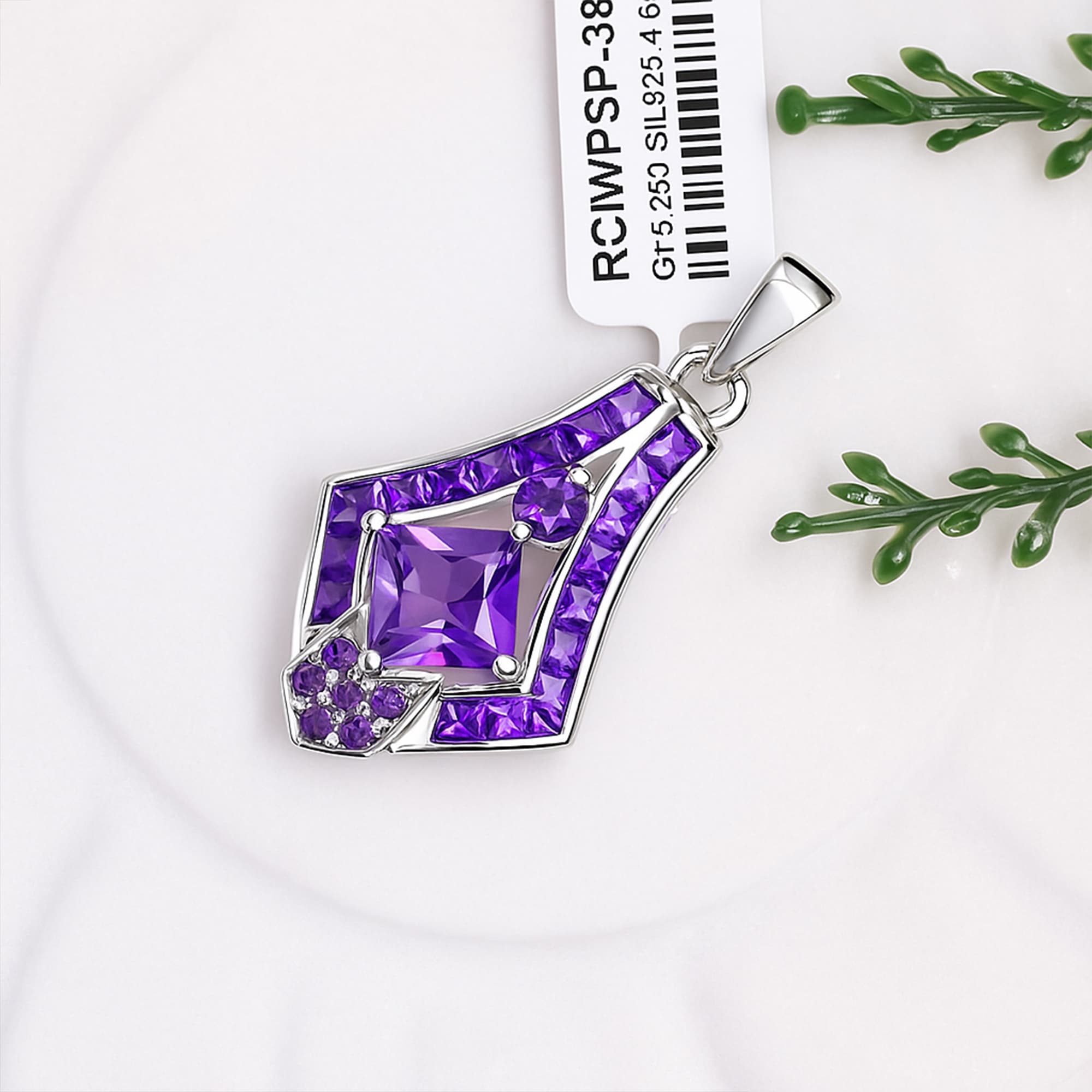 Amethyst Deco Pendant