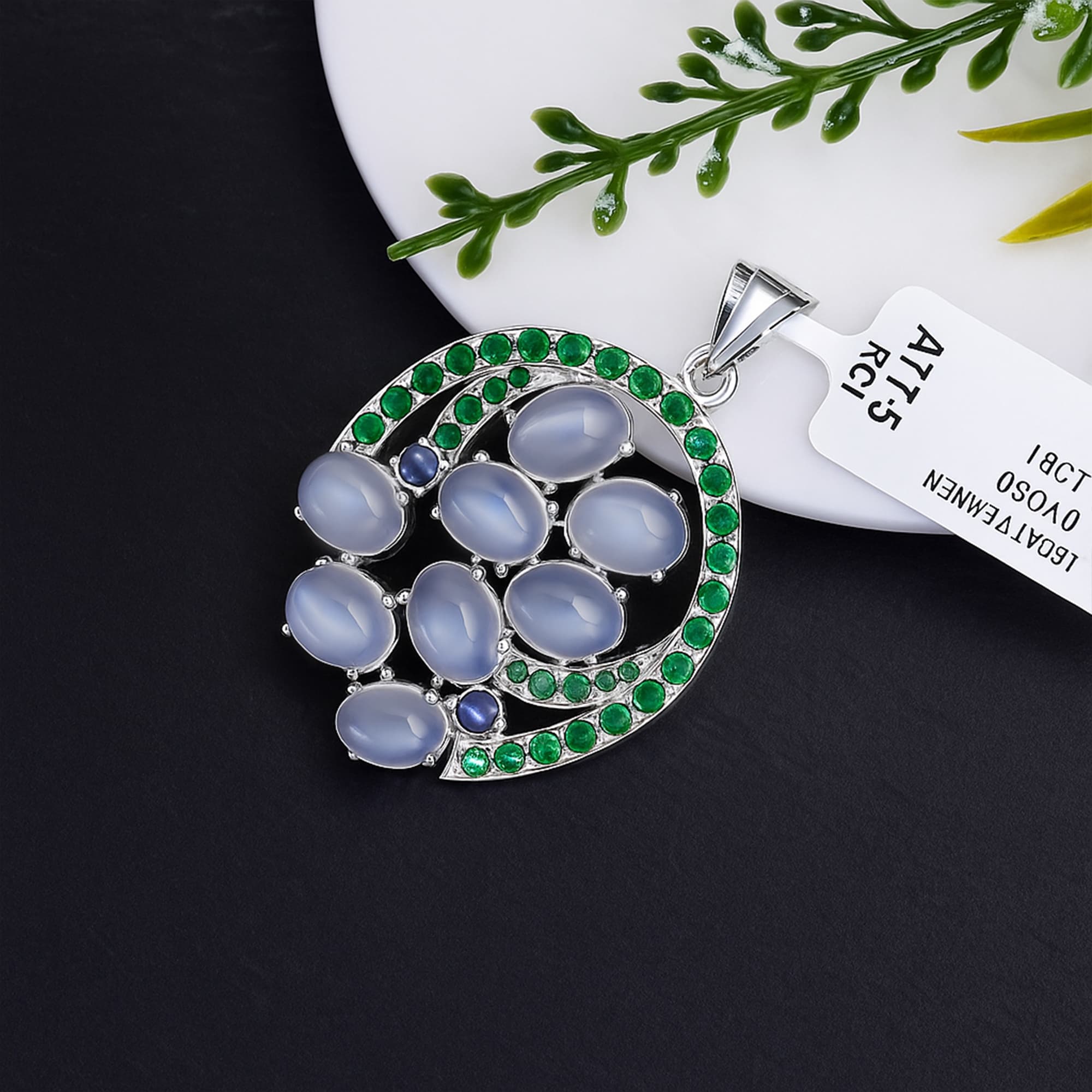 Moonlit Emerald Pendant