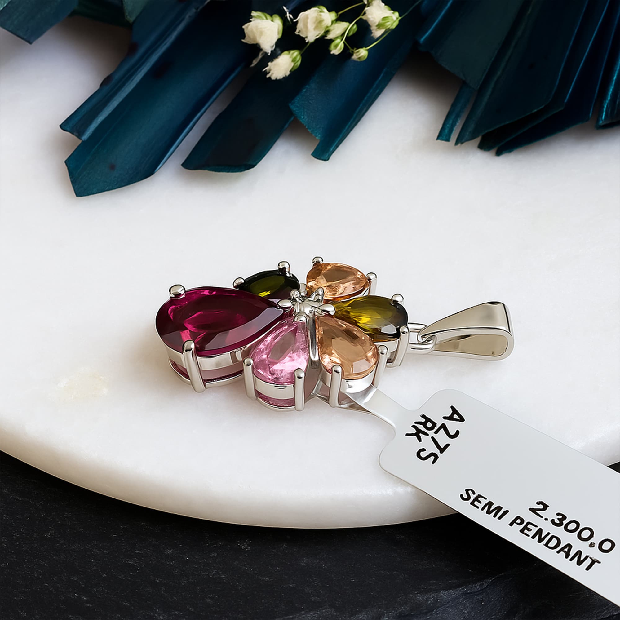 Rubellite Bloom Pendant