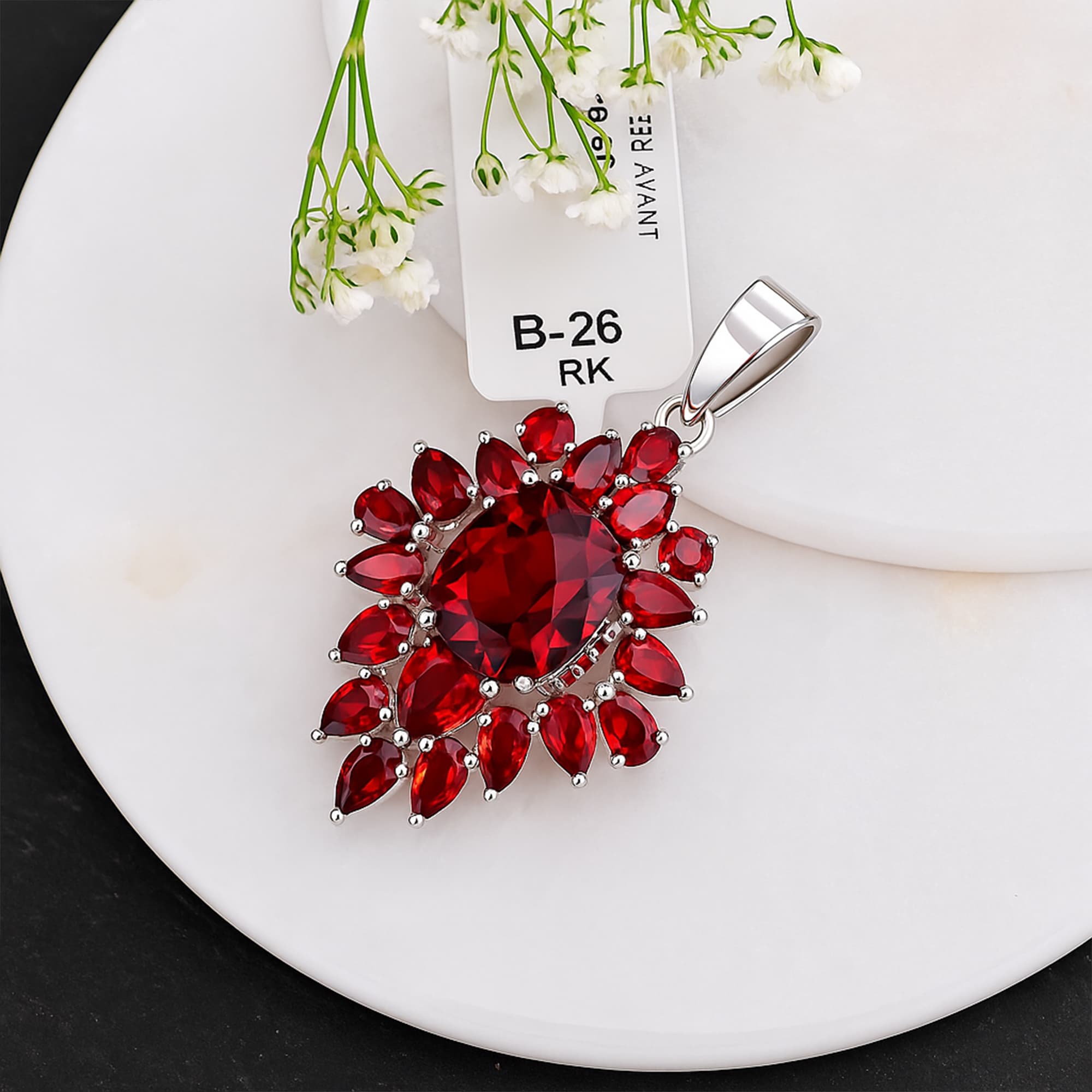 Garnet Empress Pendant alternate view