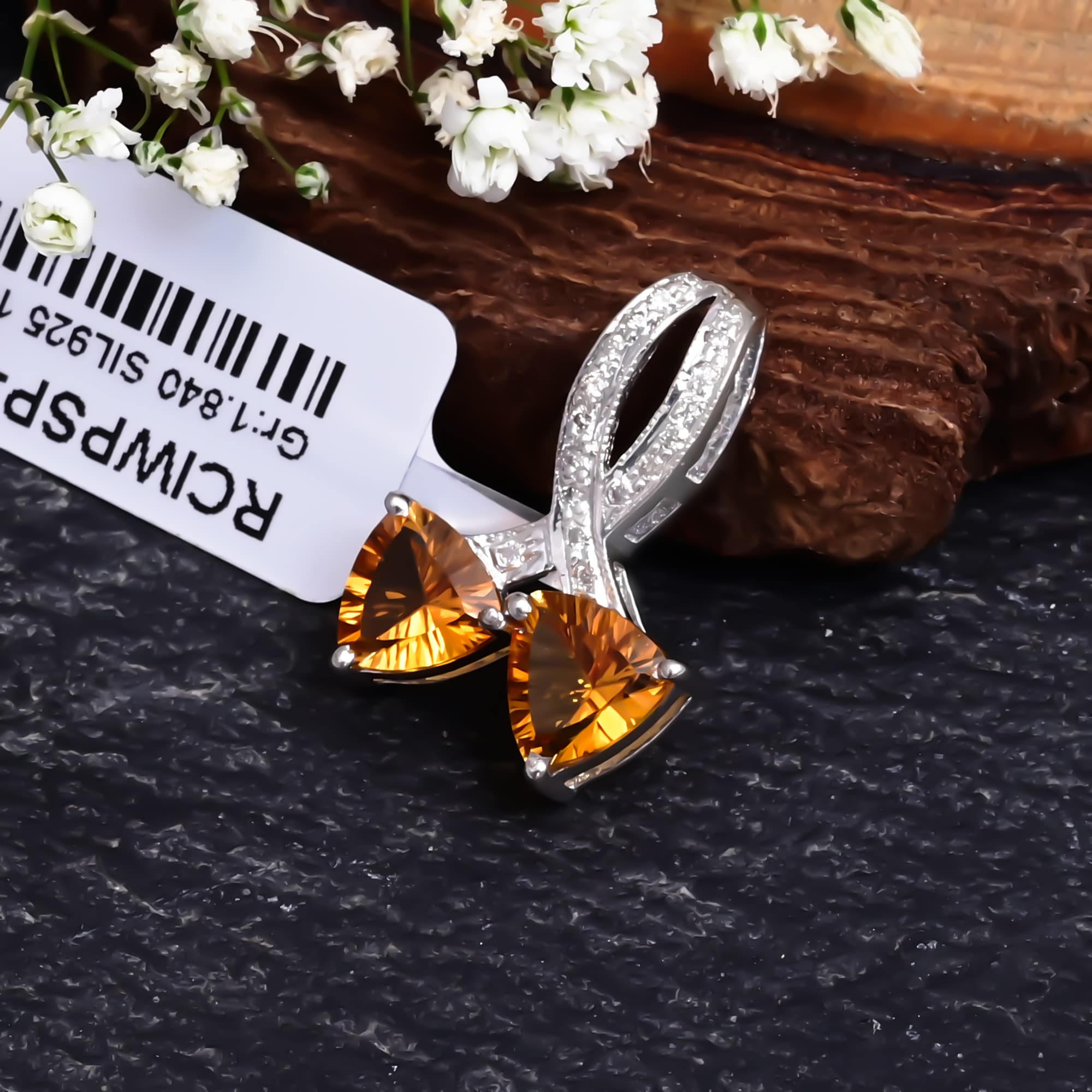 Citrine Duo Pendant alternate view
