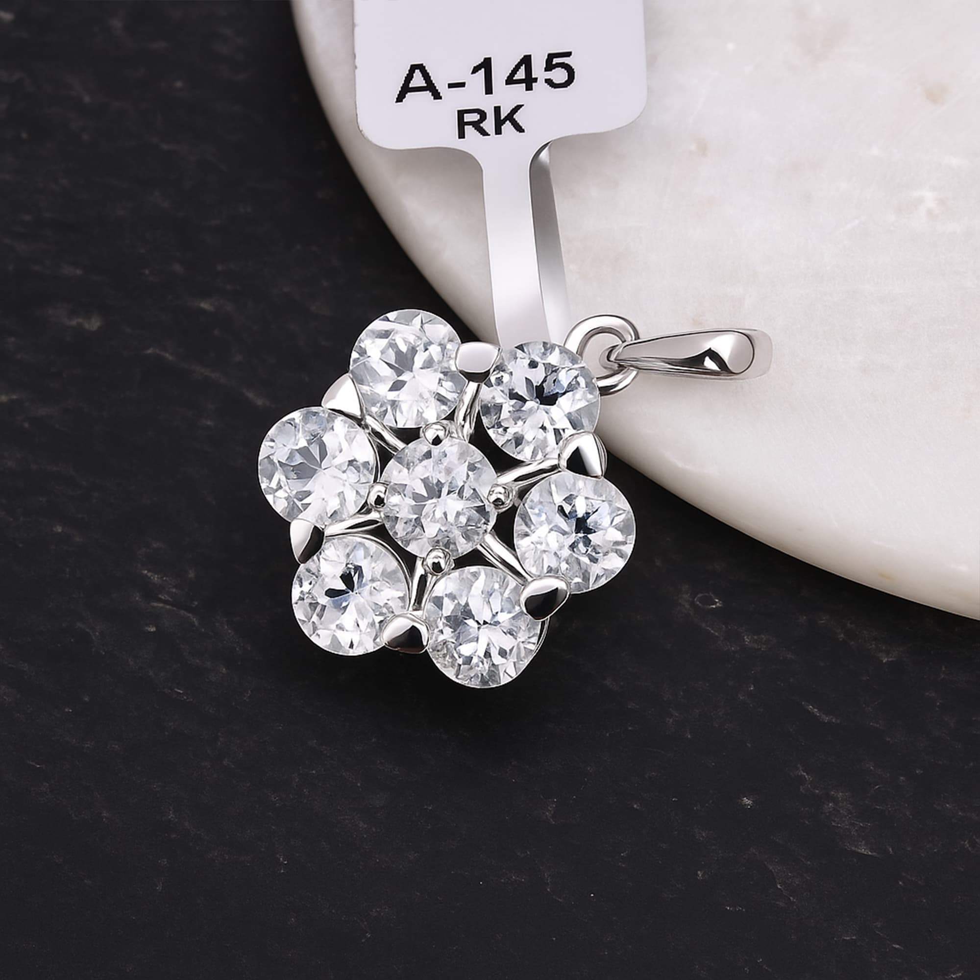 Crystal Bloom Aquamarine Cluster Pendant alternate view
