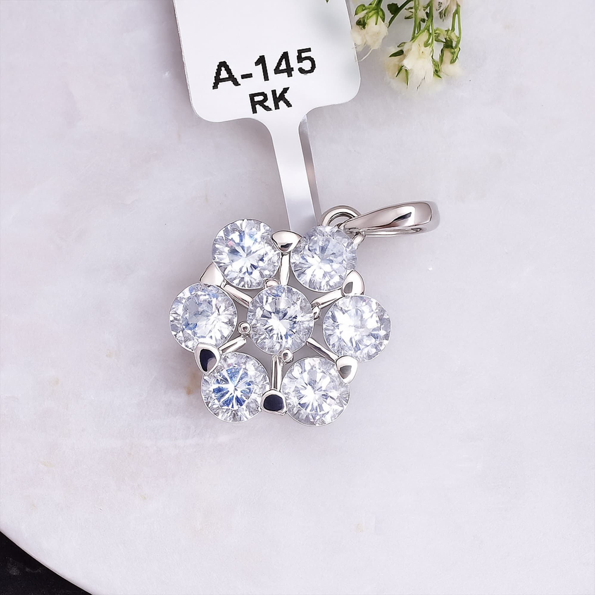 Crystal Bloom Aquamarine Cluster Pendant