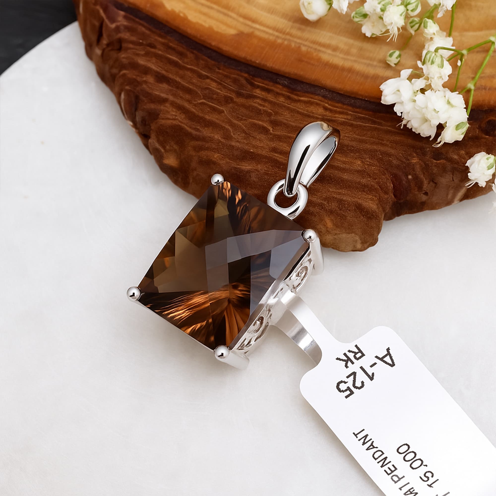 Midnight Majesty Smoky Quartz Pendant alternate view