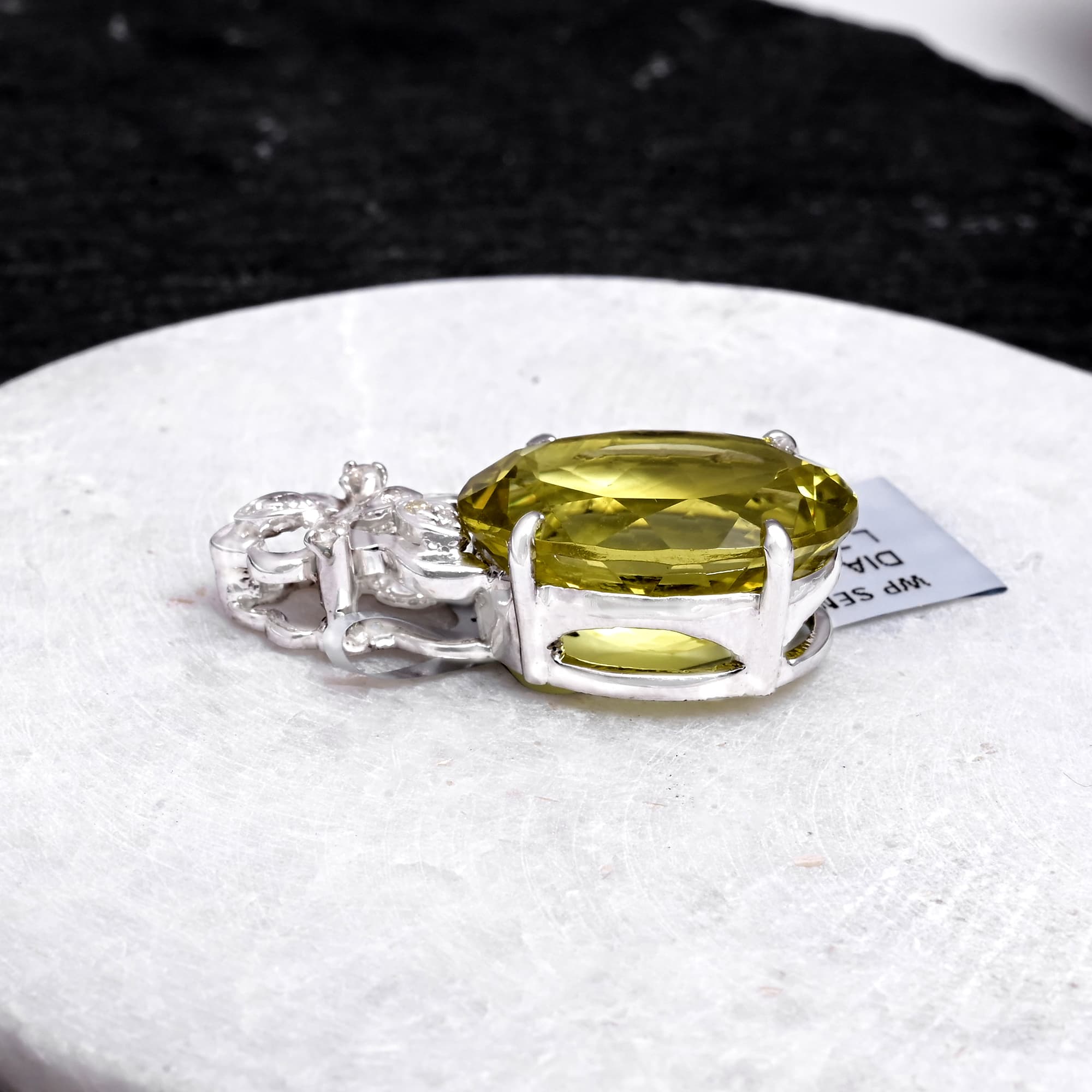 Citrine Glow Lemon Quartz Statement Pendant