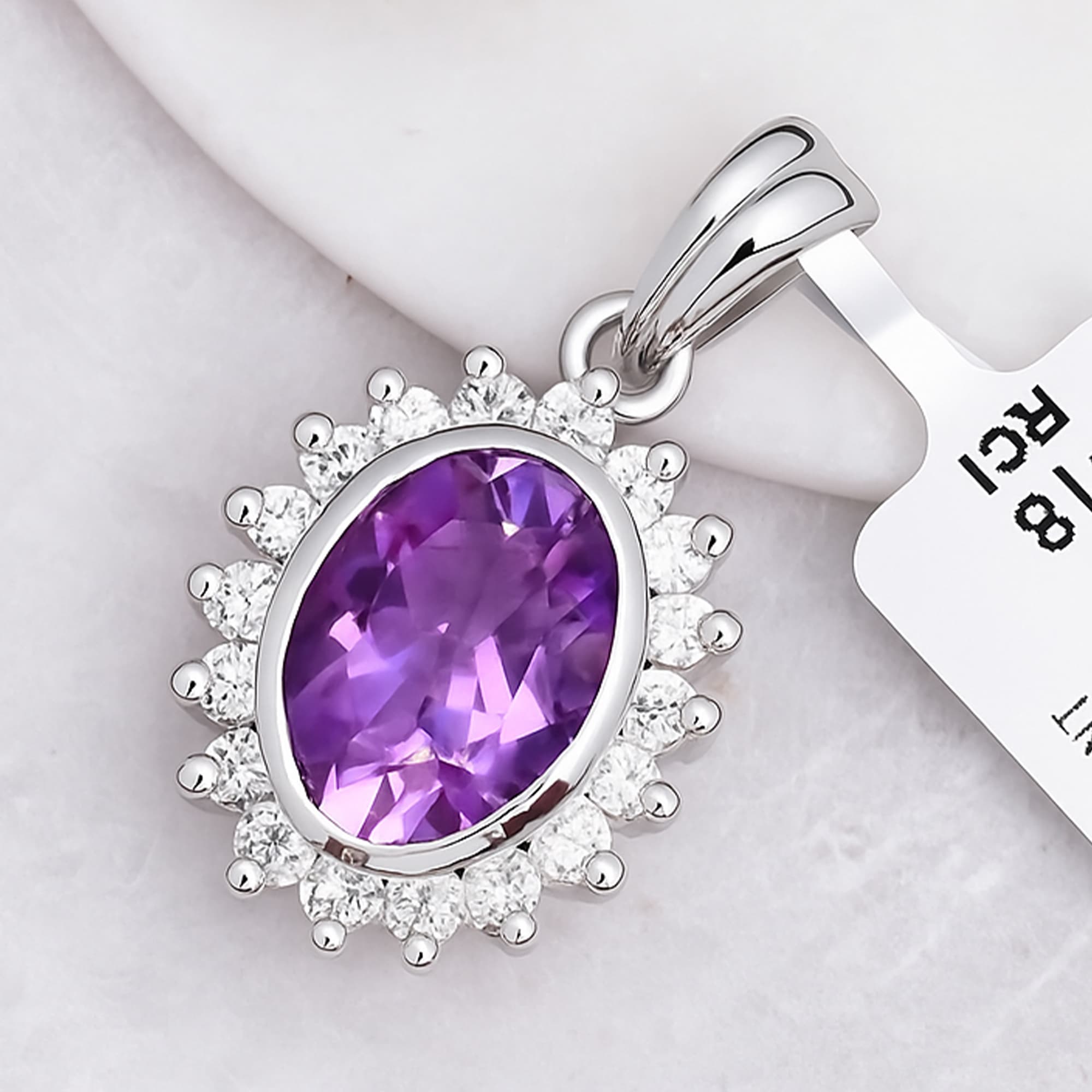 Royal Aura Amethyst Halo Pendant