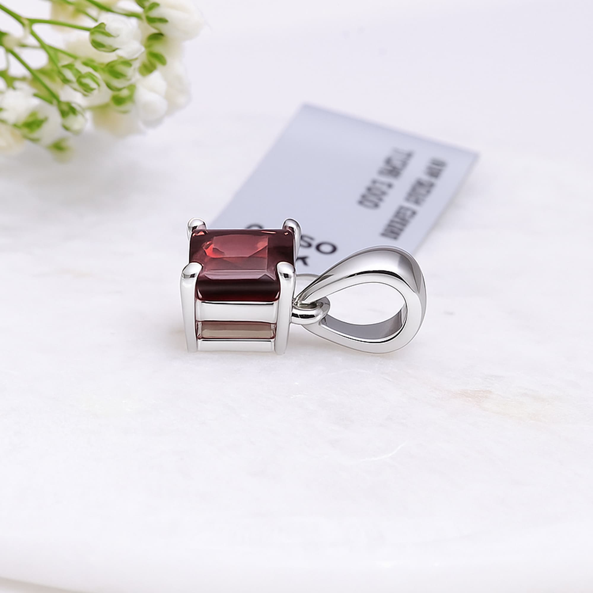 Crimson Crown Rubellite Solitaire Pendant