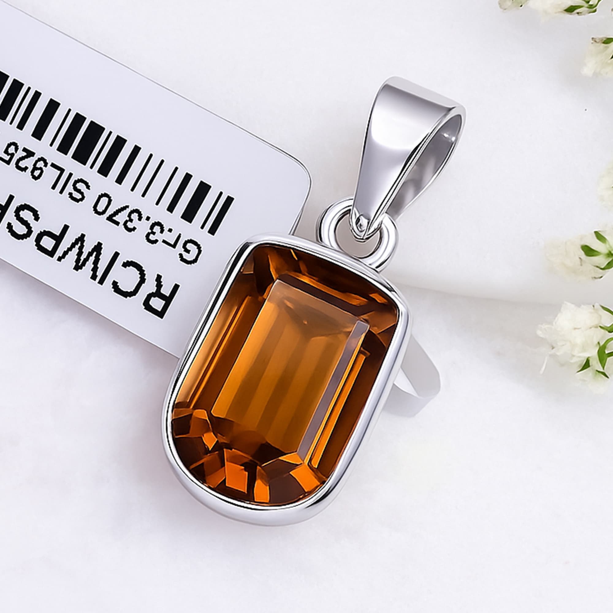 Cognac Glow Brandy Topaz Pendant