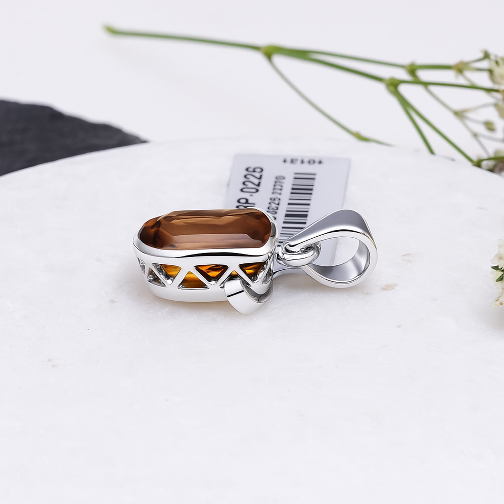 Cognac Glow Brandy Topaz Pendant