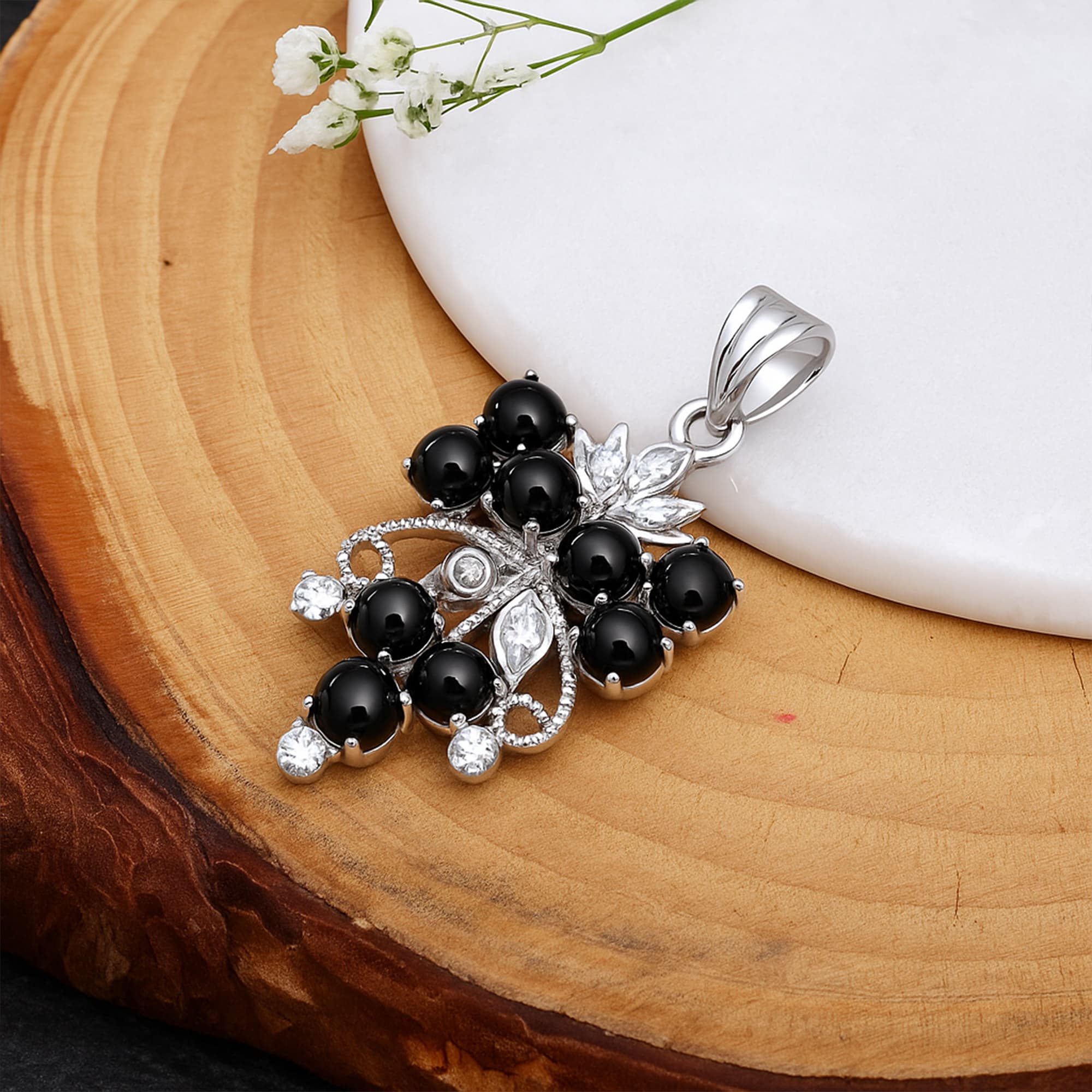 Midnight Vineyard Black Onyx Pendant