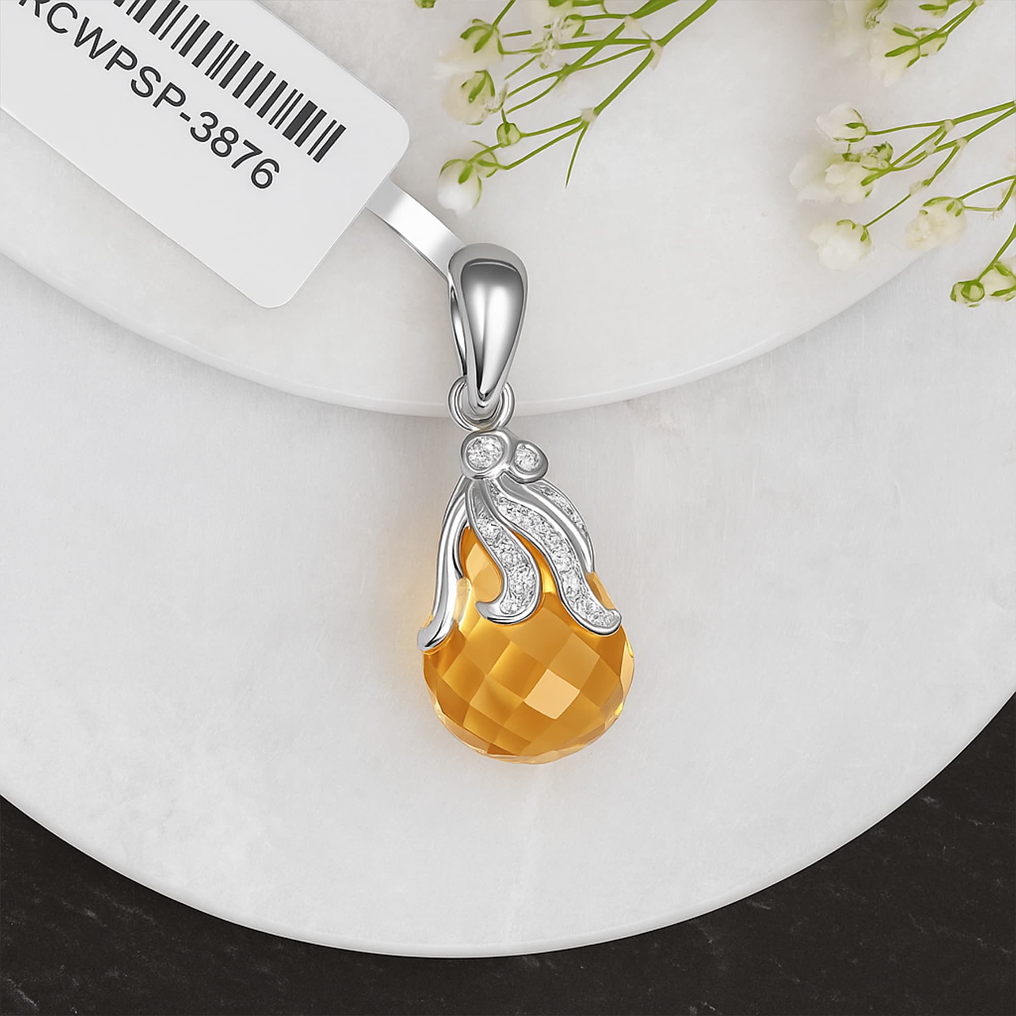 Golden Dew Citrine Designer Pendant