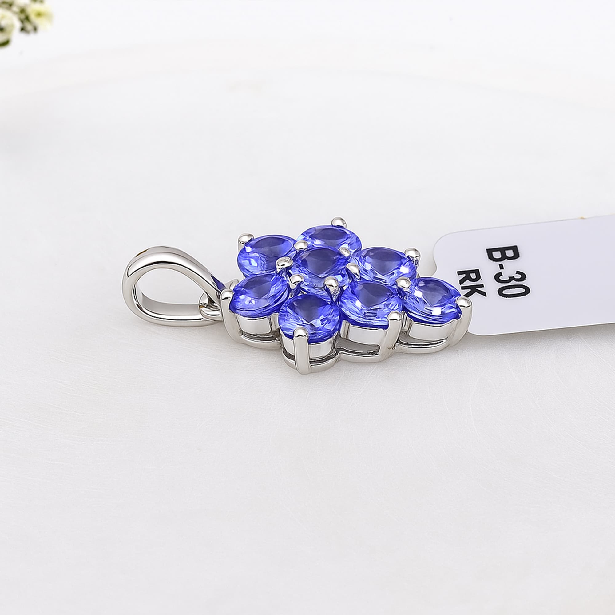 Celestial Tanzanite Cluster Pendant