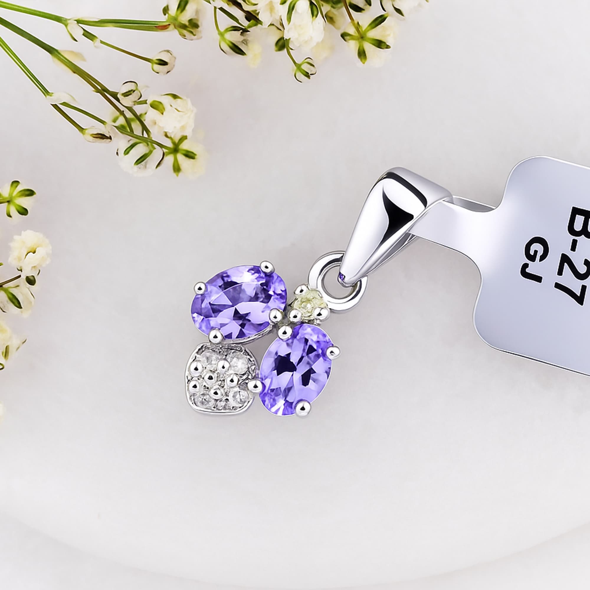 Twilight Tanzanite Blossom Pendant alternate view