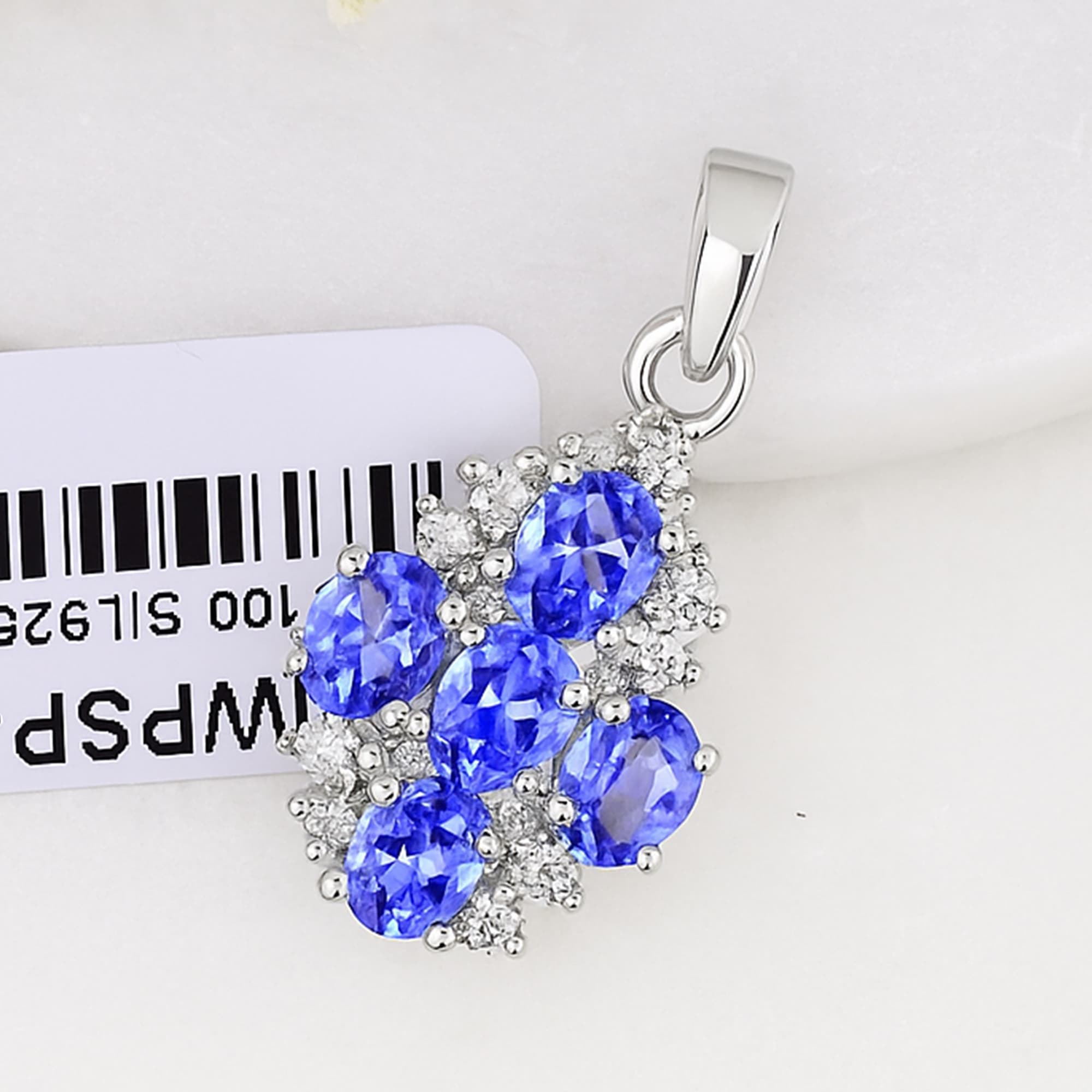 Royal Tanzanite Diamond Cluster Pendant