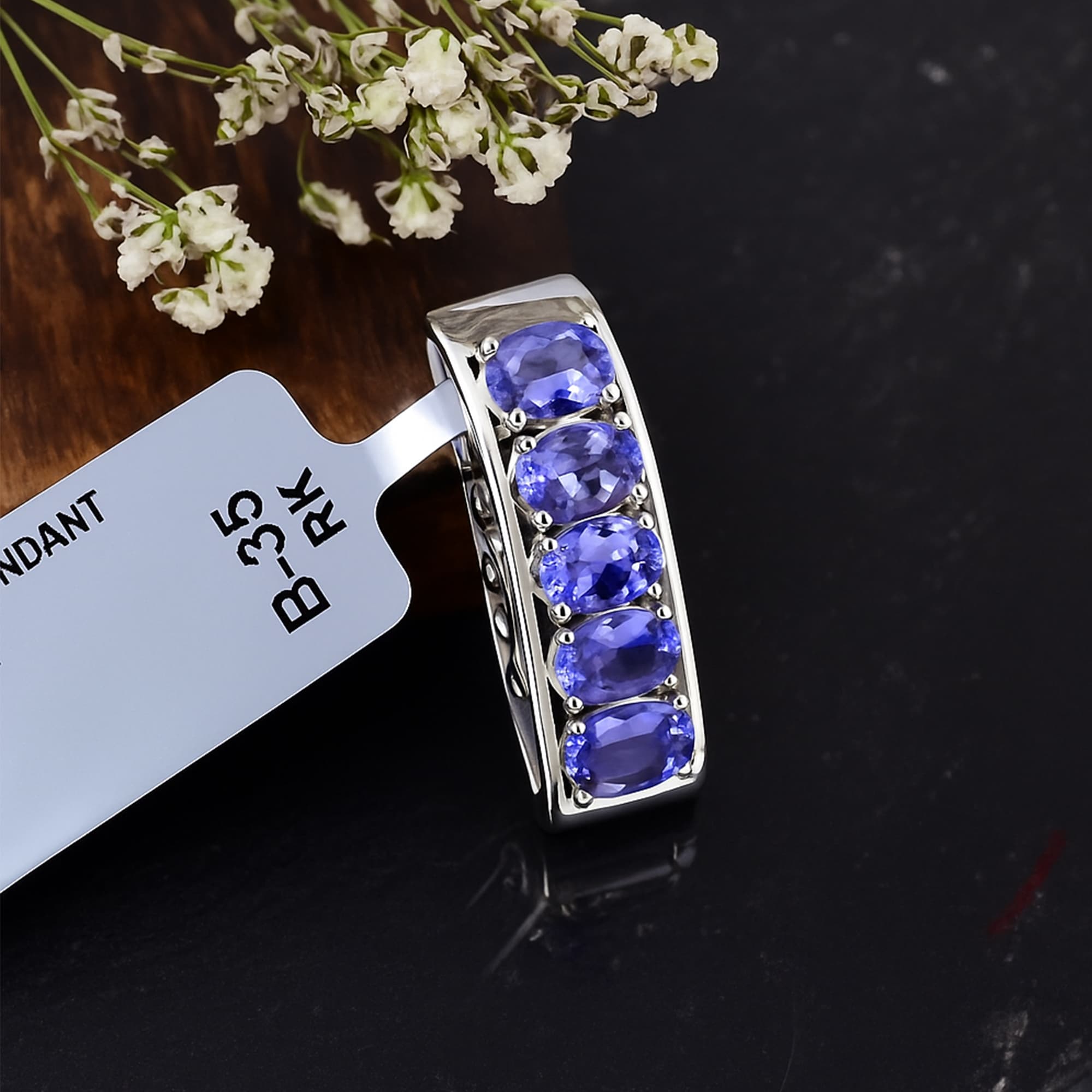 Tanzanite Harmony Bar Pendant