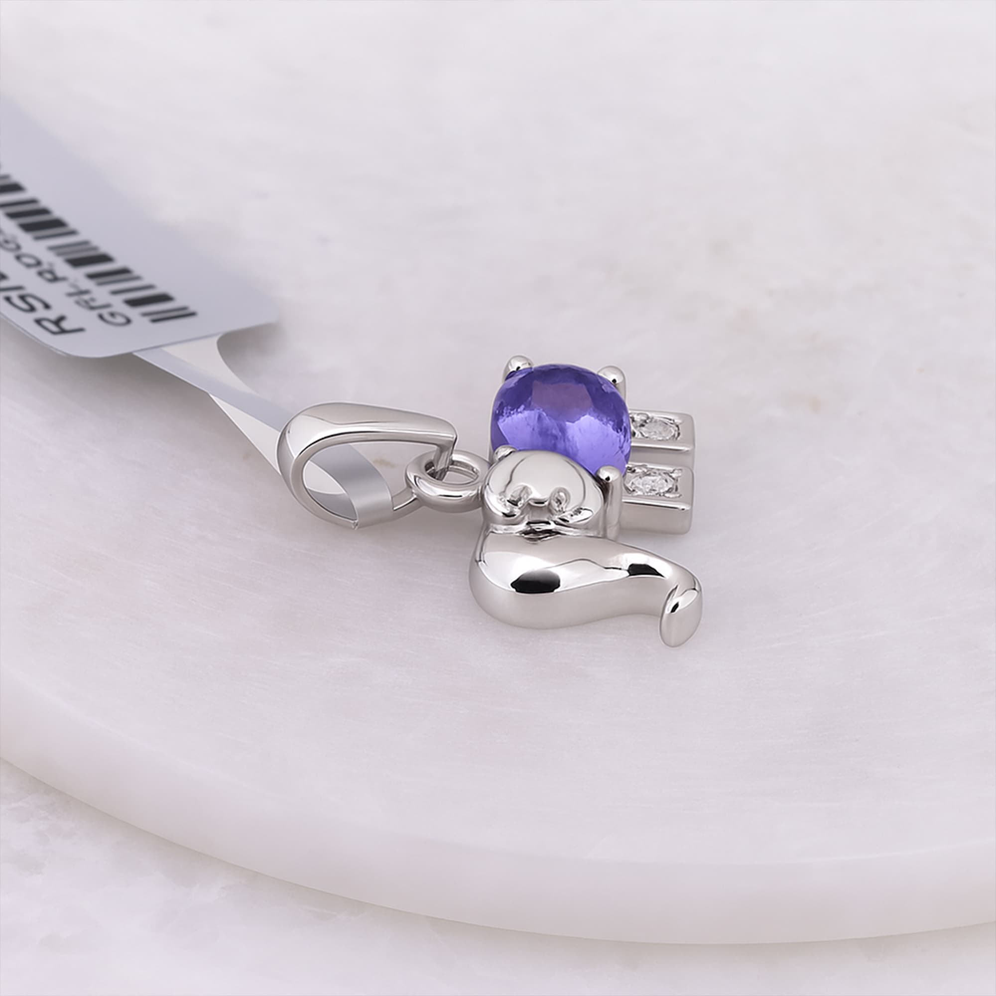 Whimsical Tanzanite Elephant Pendant