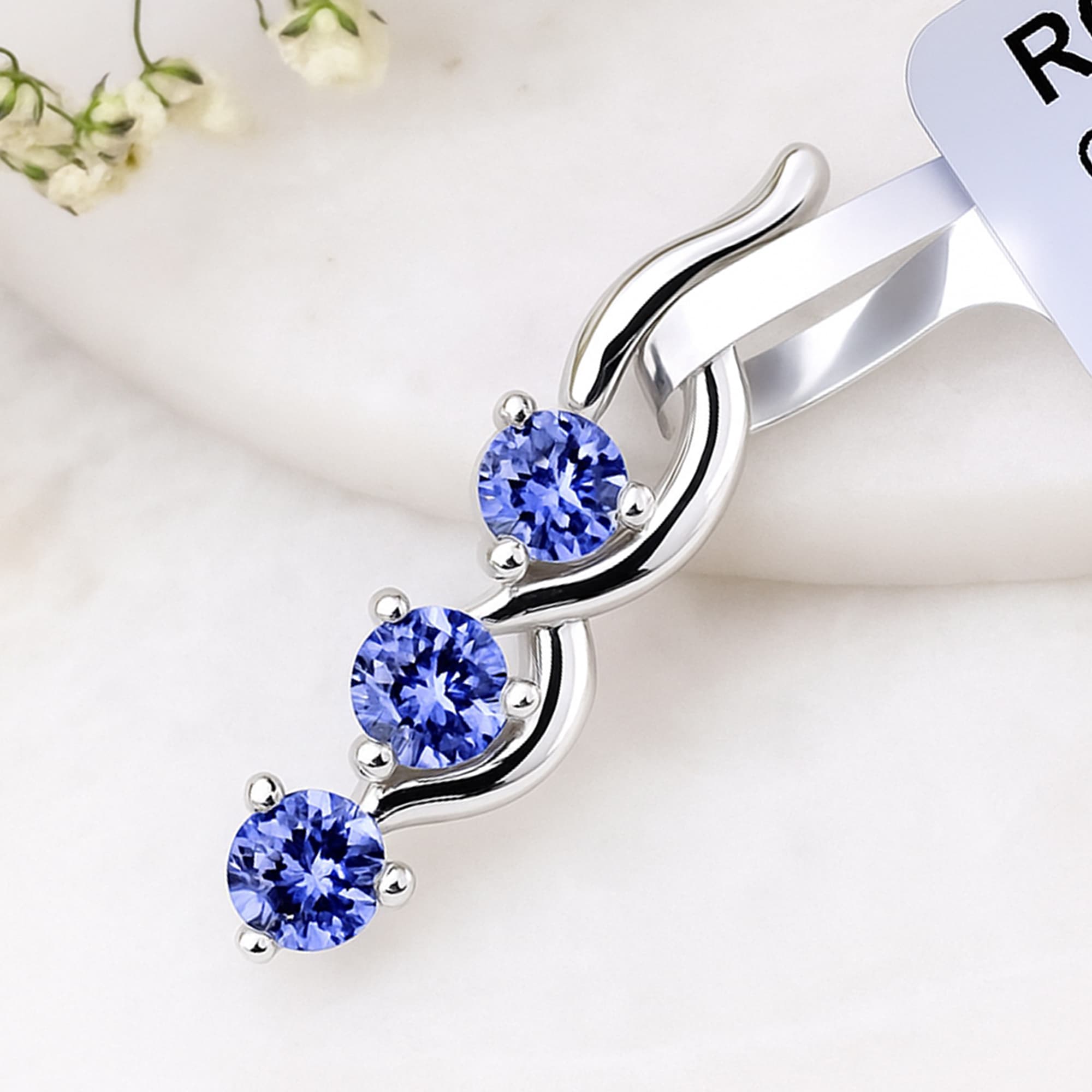 Trinity Tanzanite Flow Pendant
