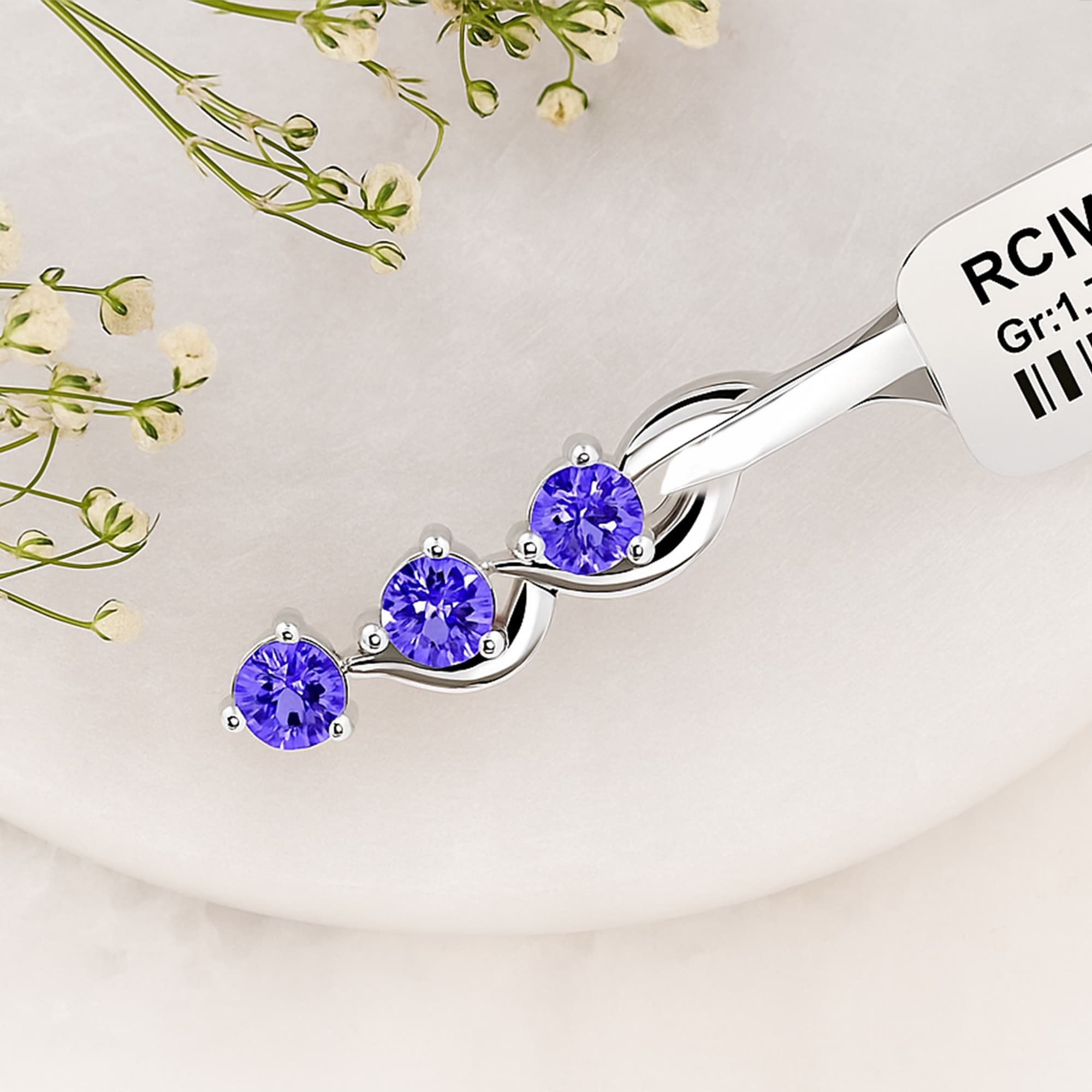 Trinity Tanzanite Flow Pendant alternate view