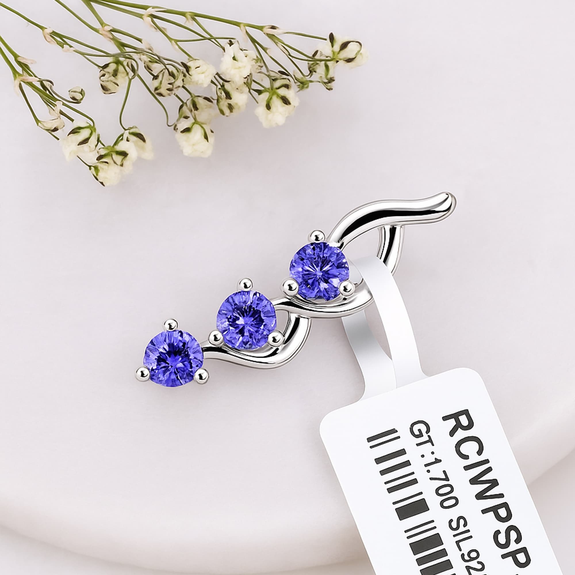 Trinity Tanzanite Flow Pendant