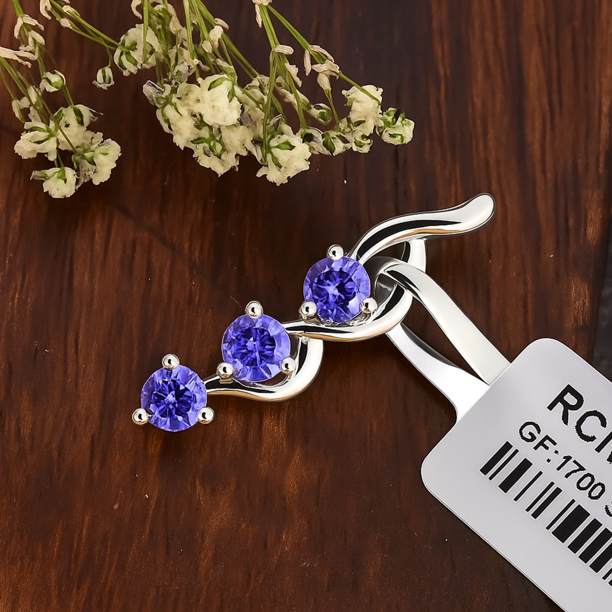 Trinity Tanzanite Flow Pendant