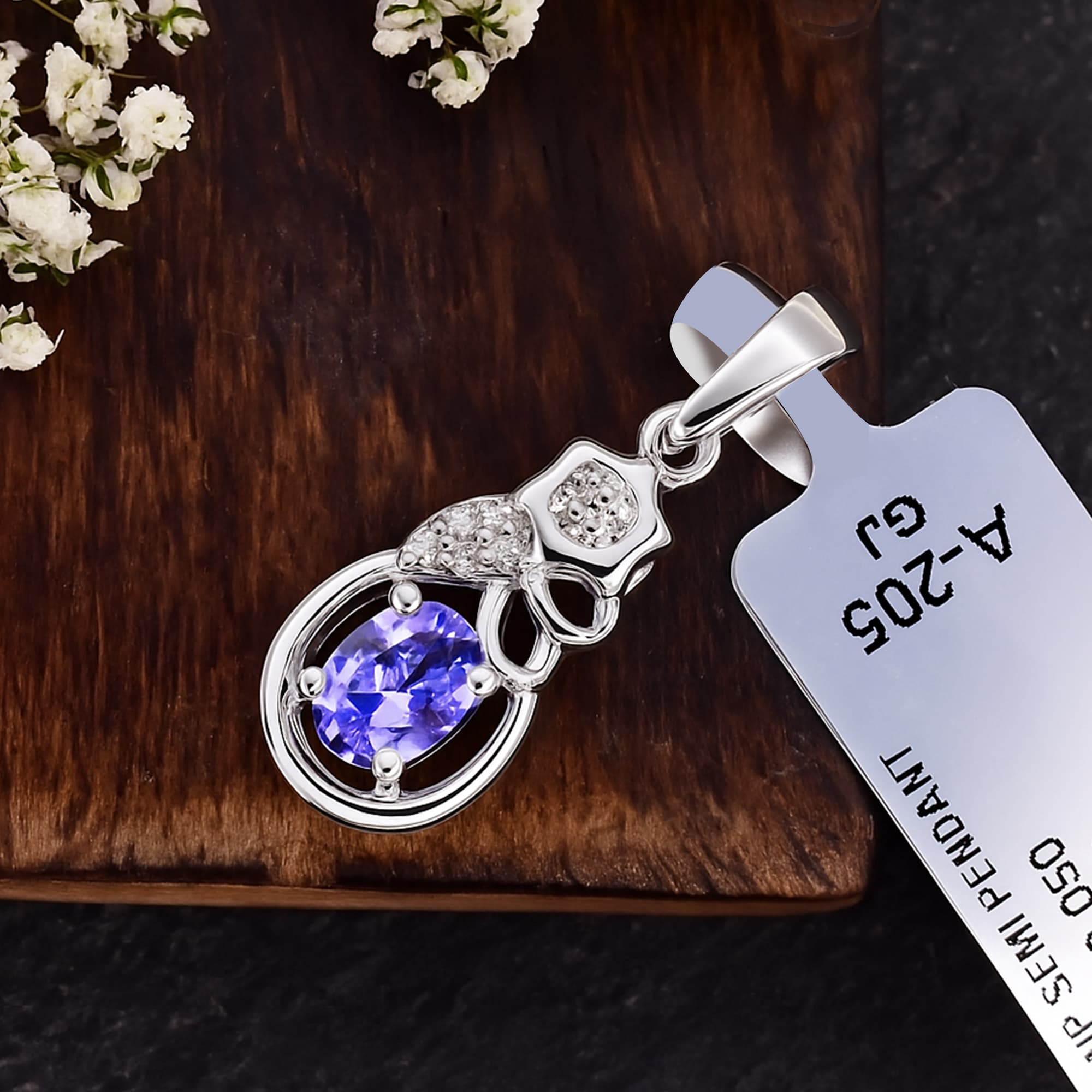 Twilight Tanzanite Bloom Pendant alternate view