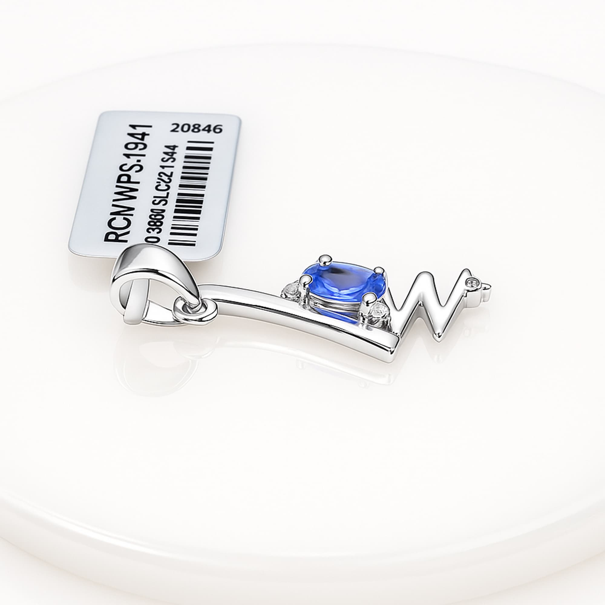 Modern Tanzanite Love Pendant