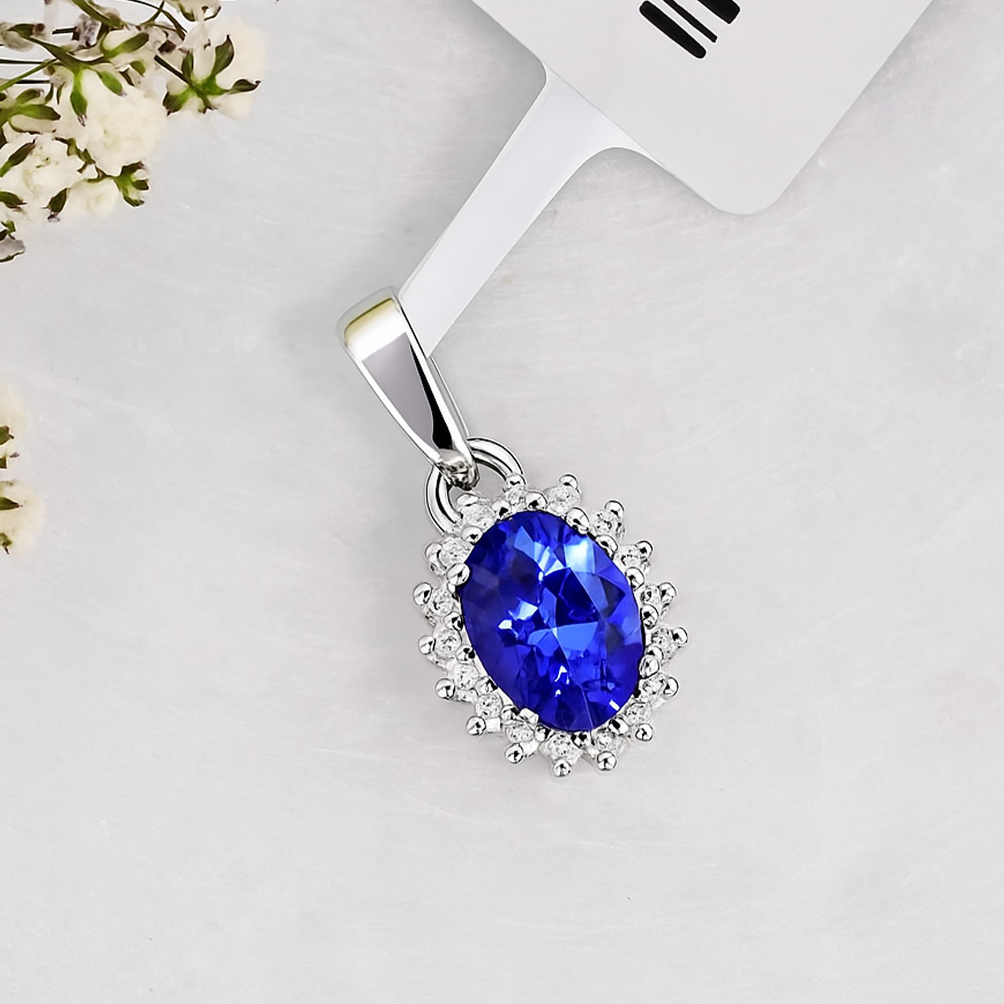 Royal Halo Tanzanite Pendant