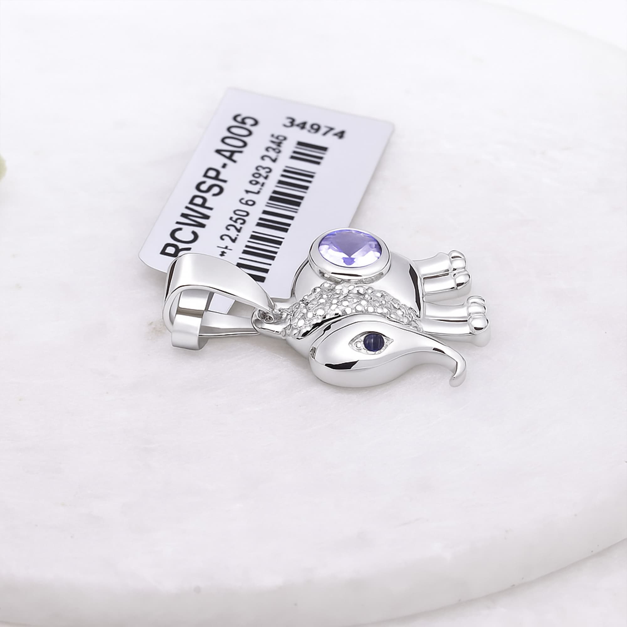 Lucky Tanzanite Elephant Pendant