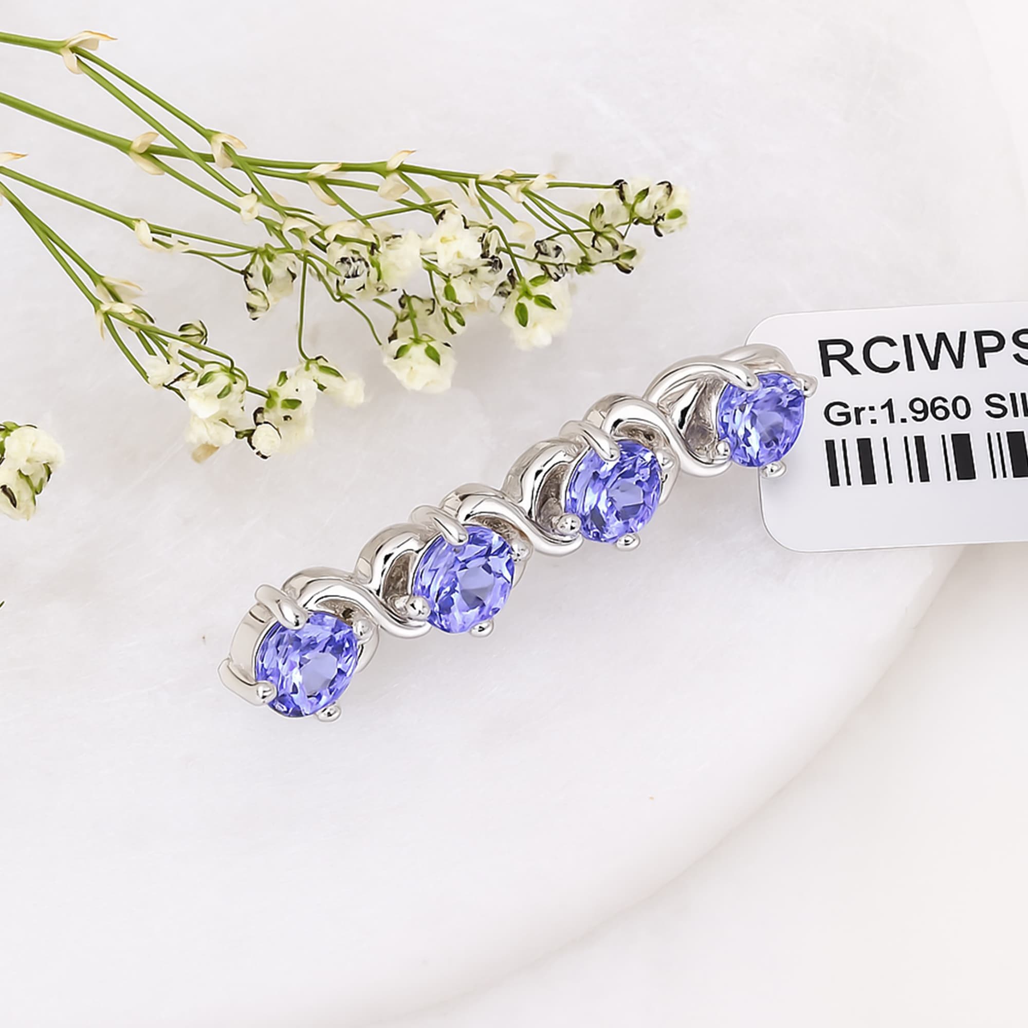 Infinity Tanzanite Cascade Pendant