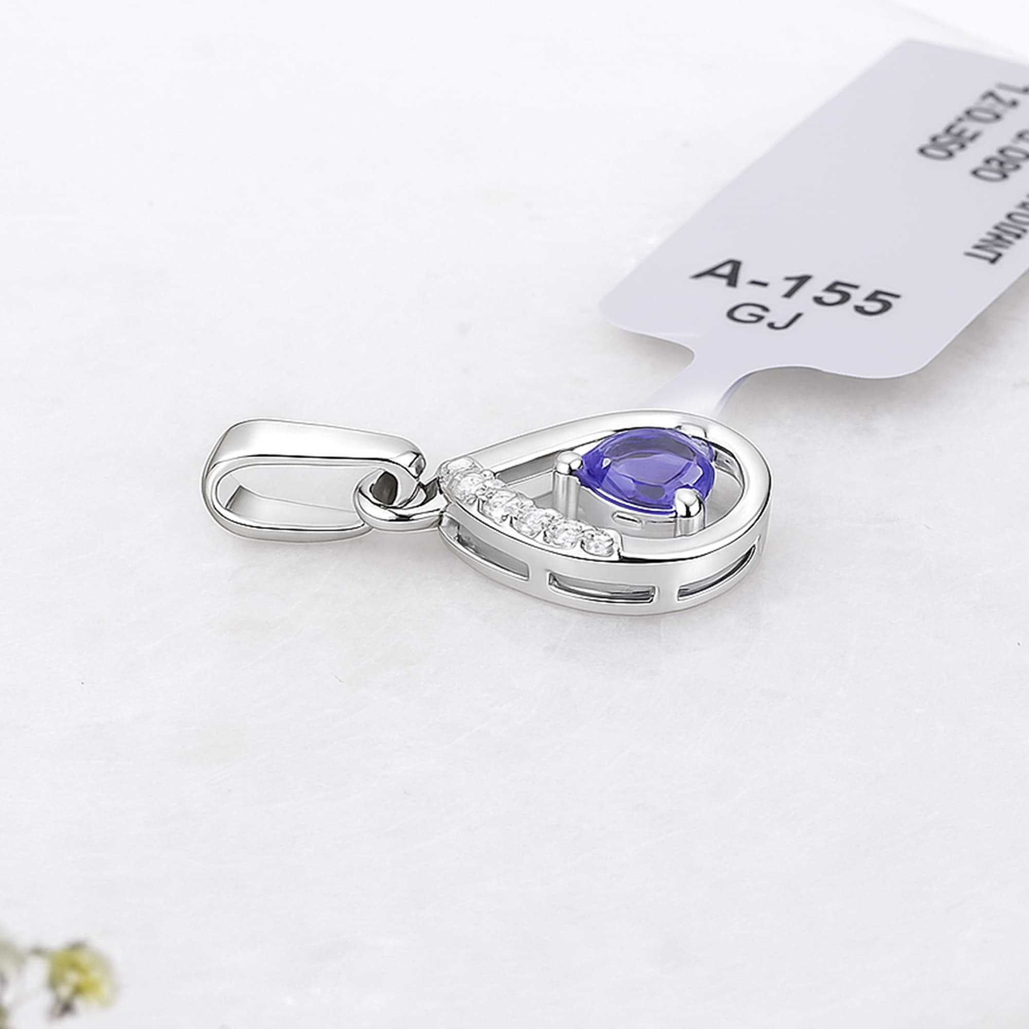 Celestial Tanzanite Teardrop Pendant