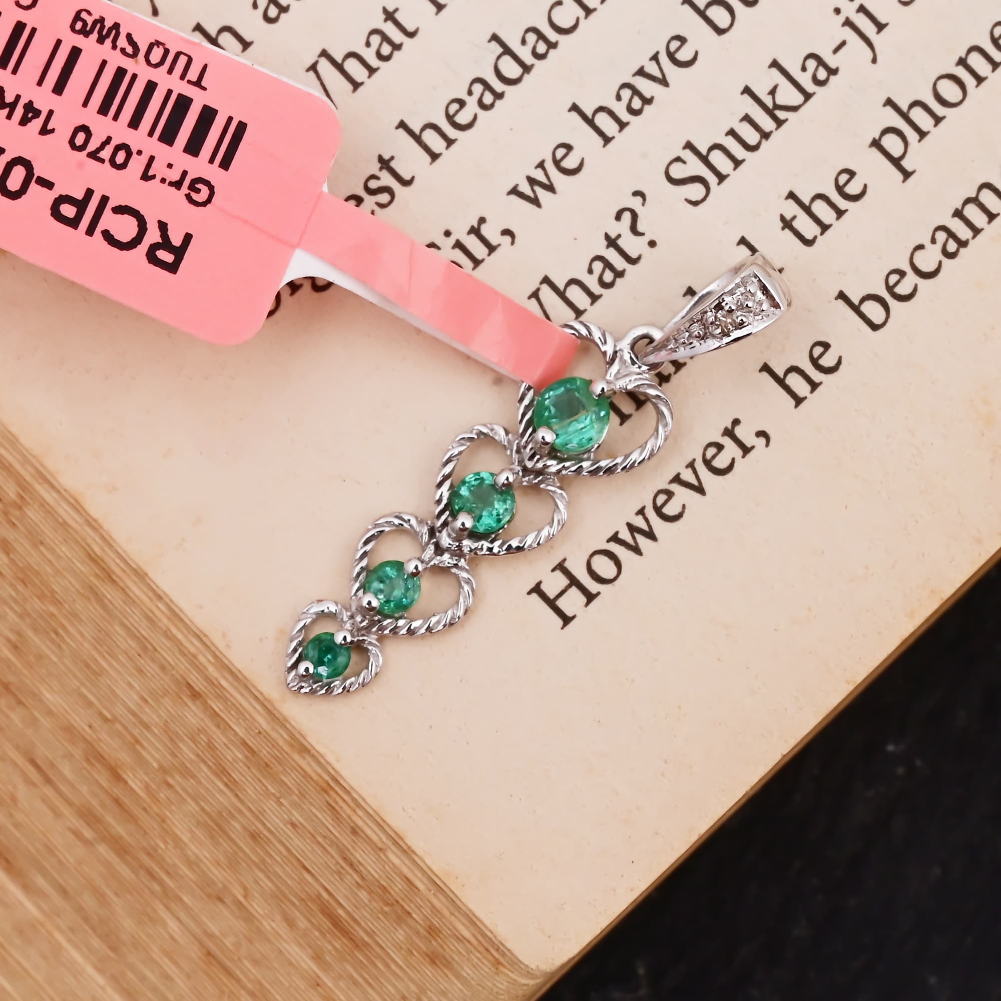 Emerald Heart Cascade Pendant