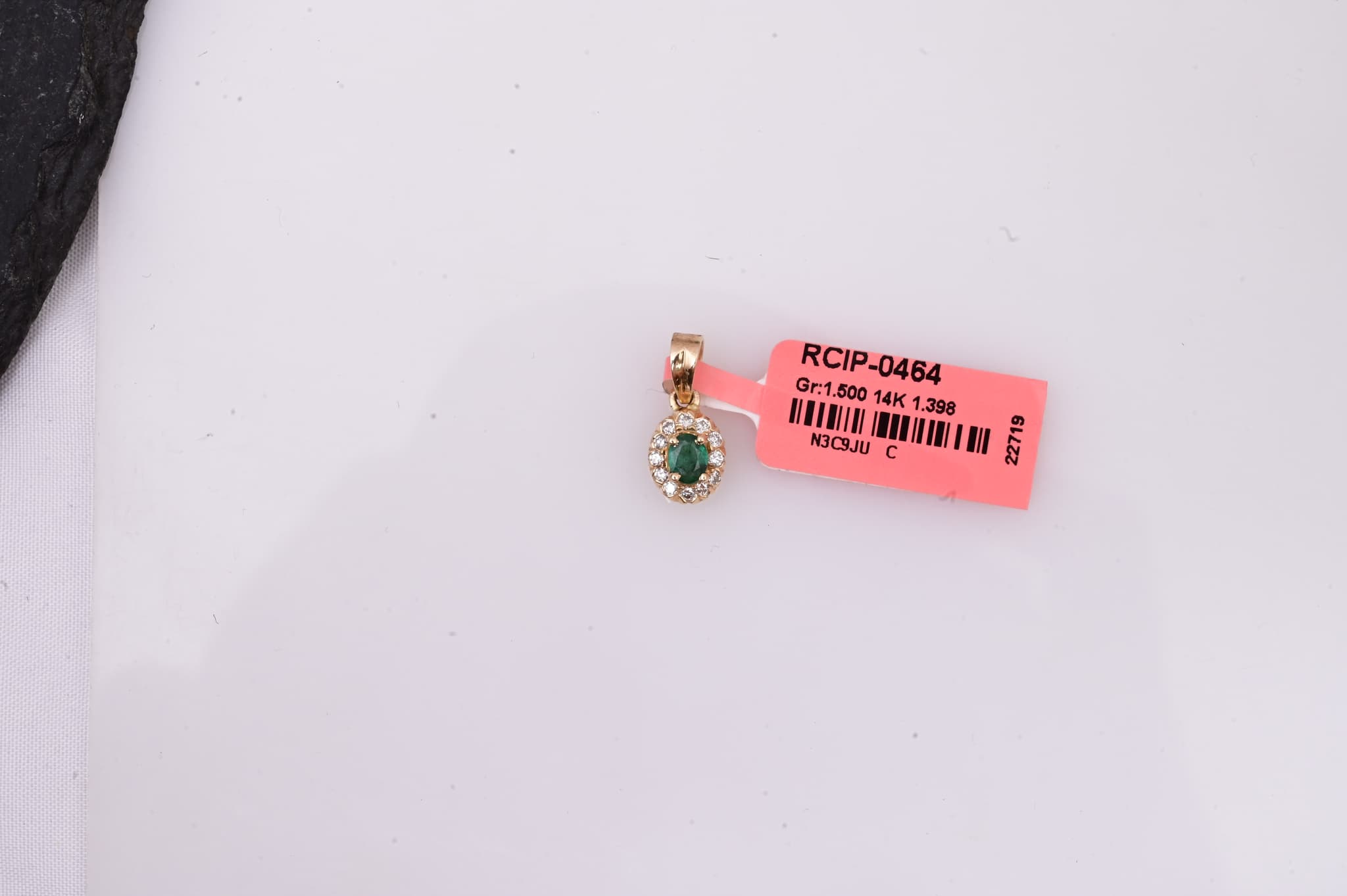 Royal Emerald Halo Pendant