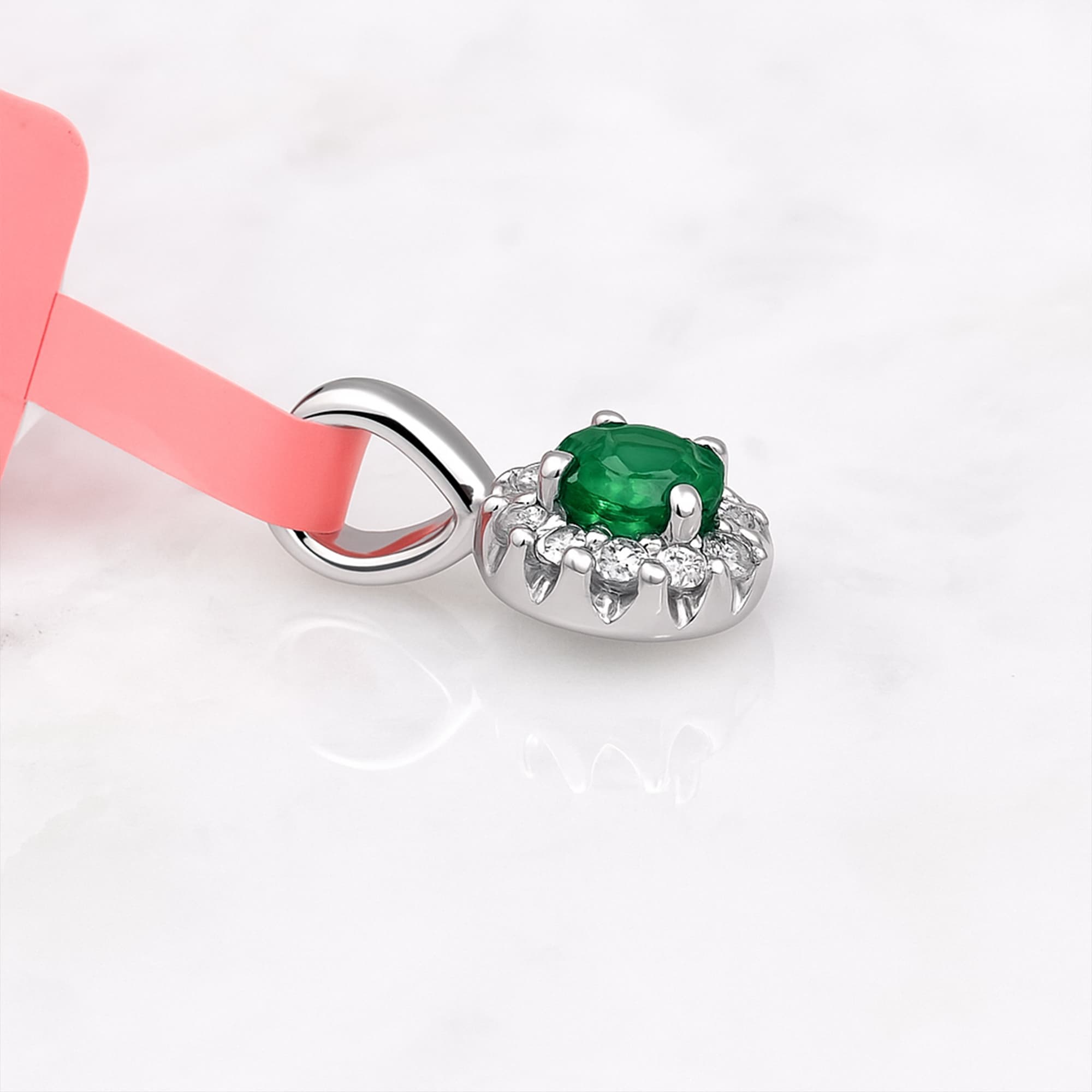 Emerald Halo Spark Pendant