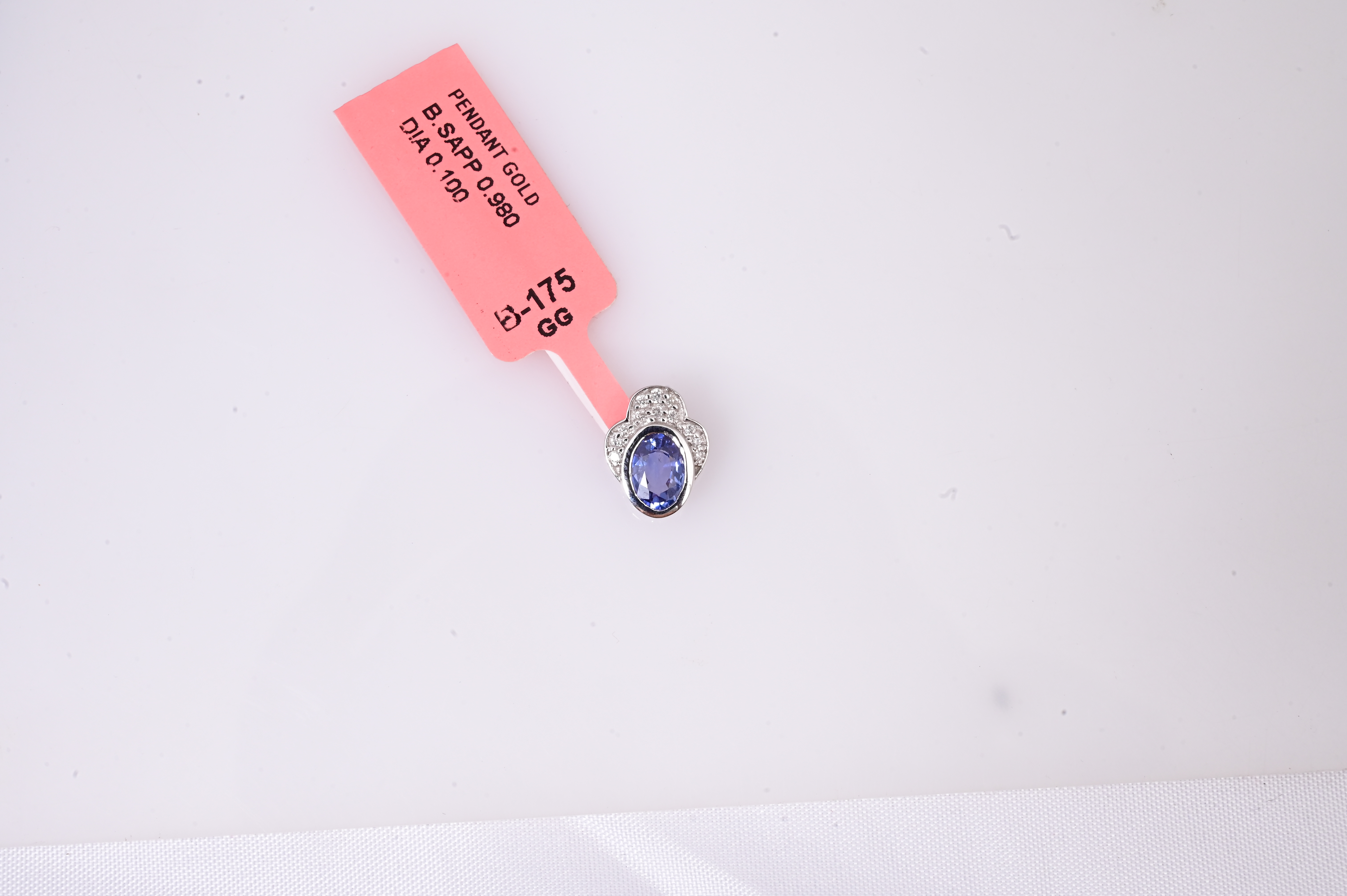 Royal Sapphire Blossom Halo Pendant