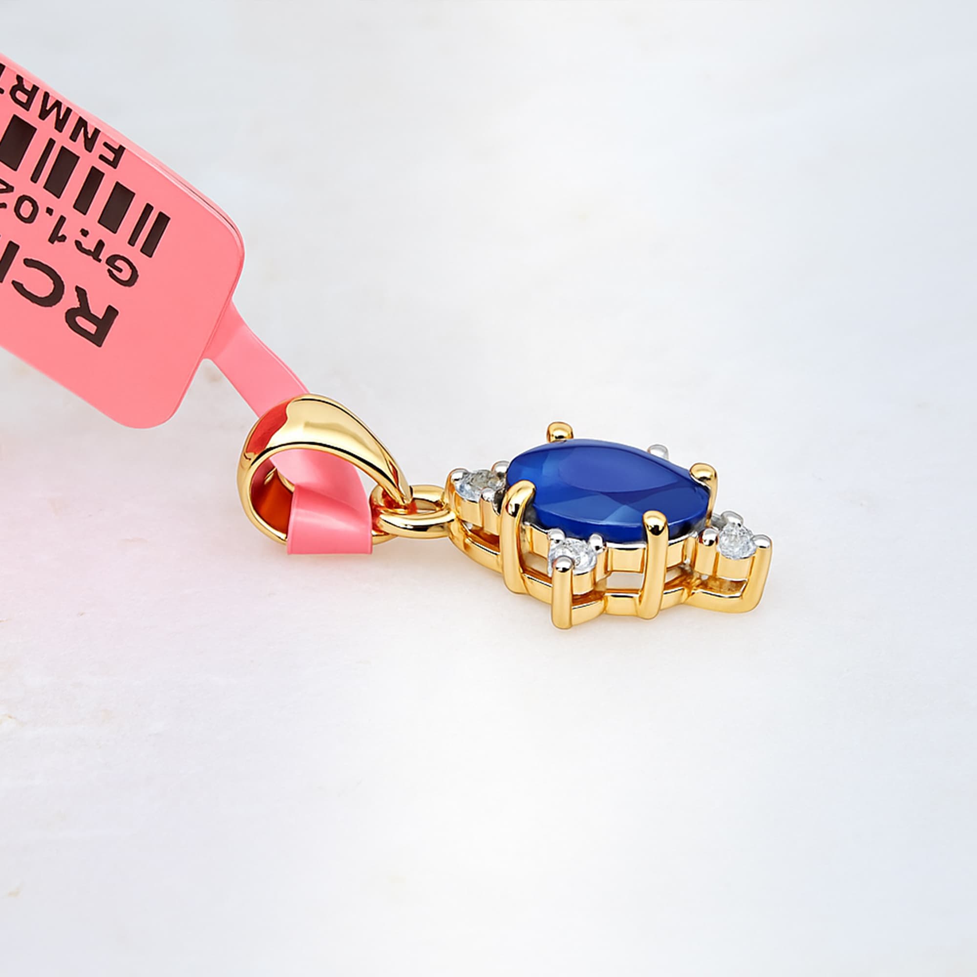 Celestial Blue Sapphire Diamond Pendant