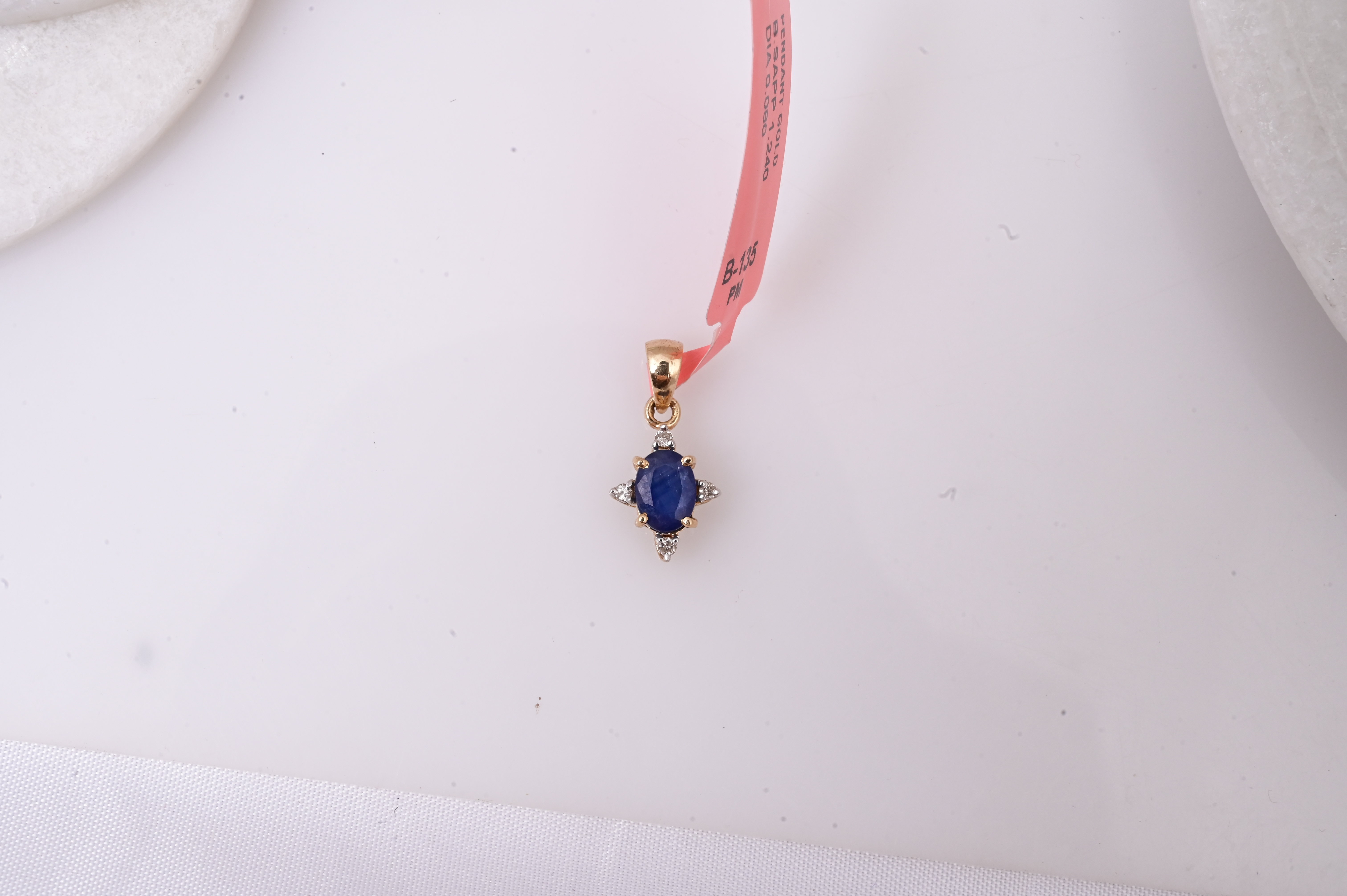 Celestial Blue Sapphire Diamond Pendant