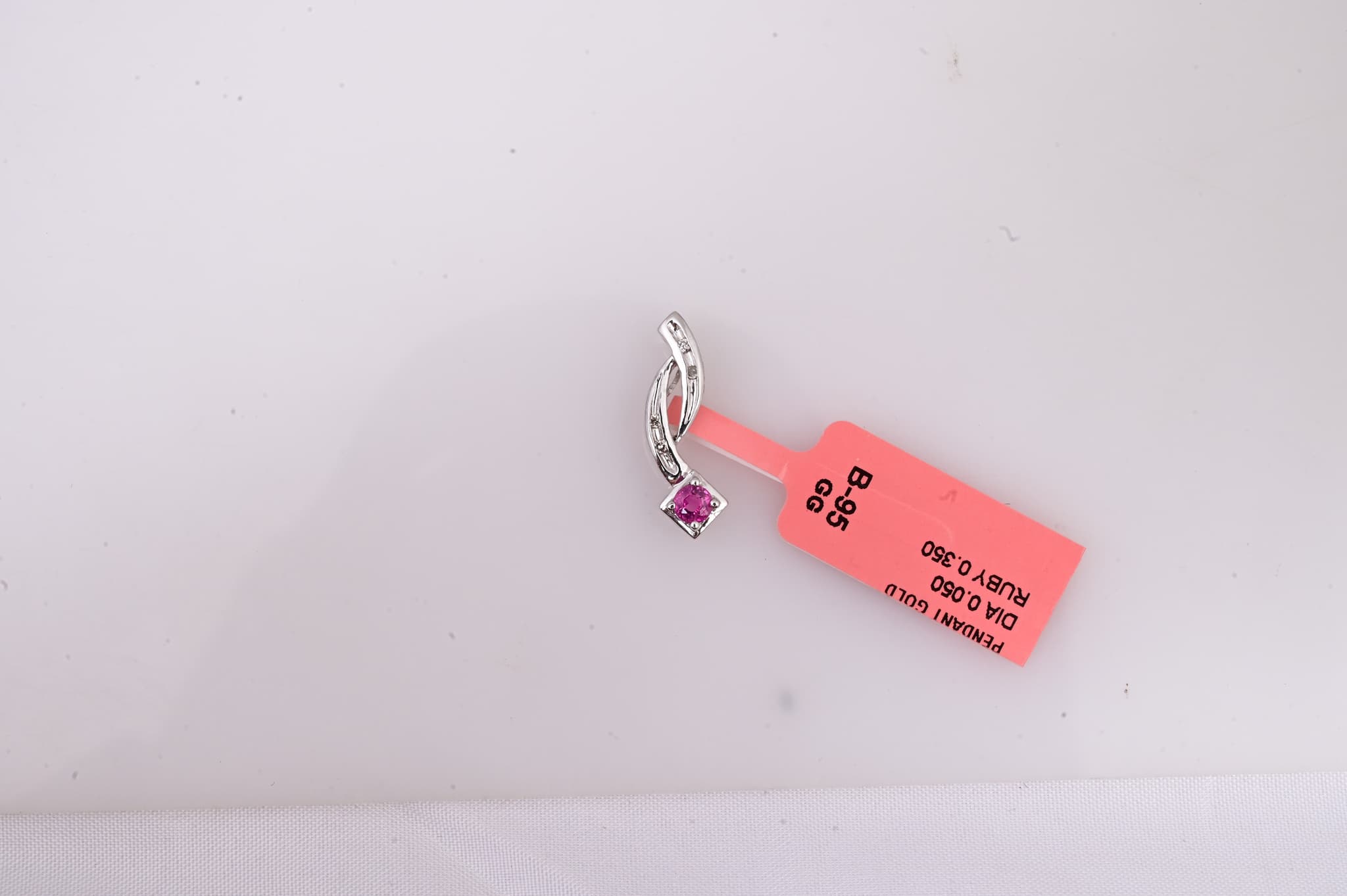 Twist Ruby Diamond Pendant