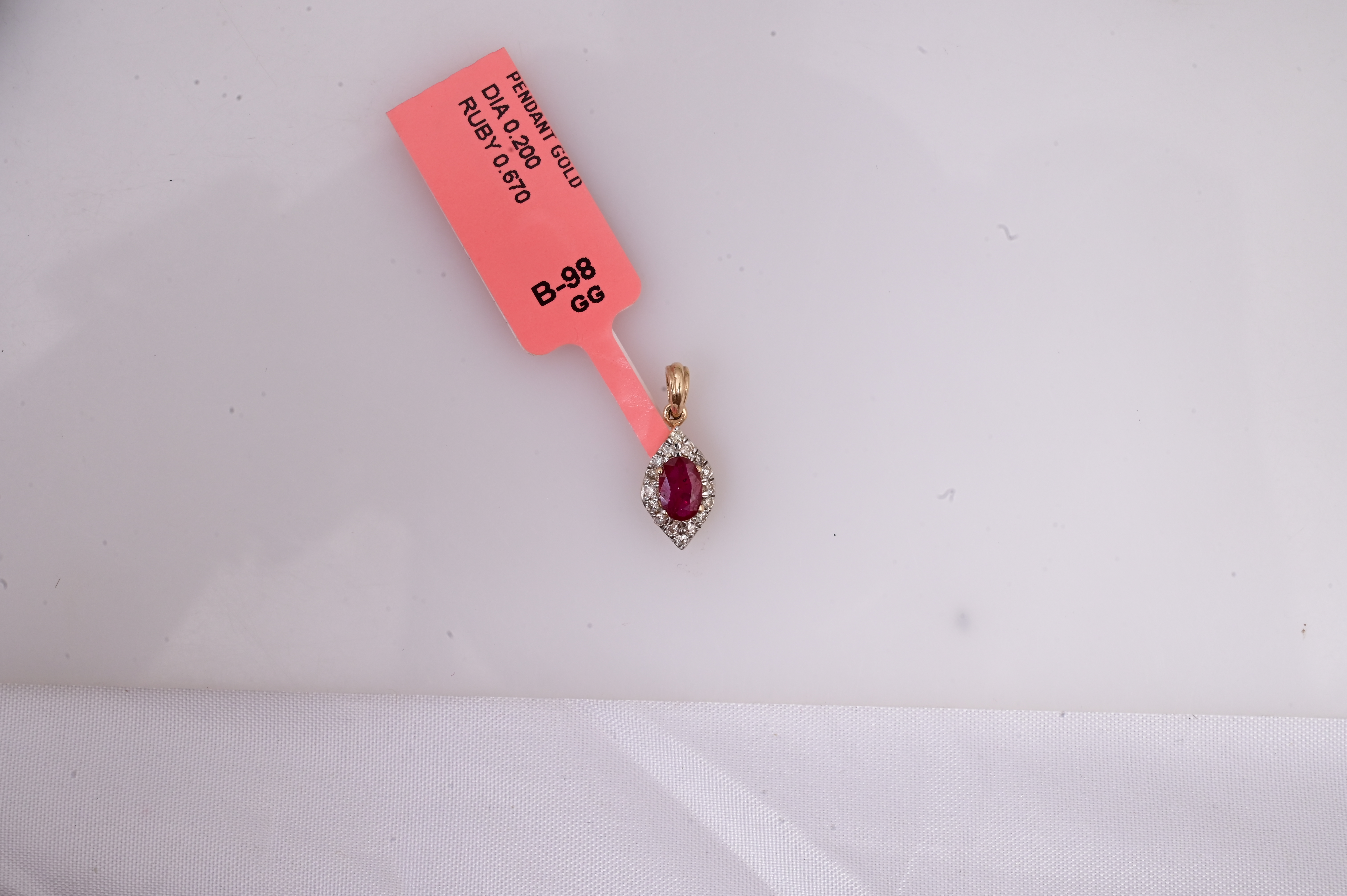 Ruby Marquis Halo Pendant