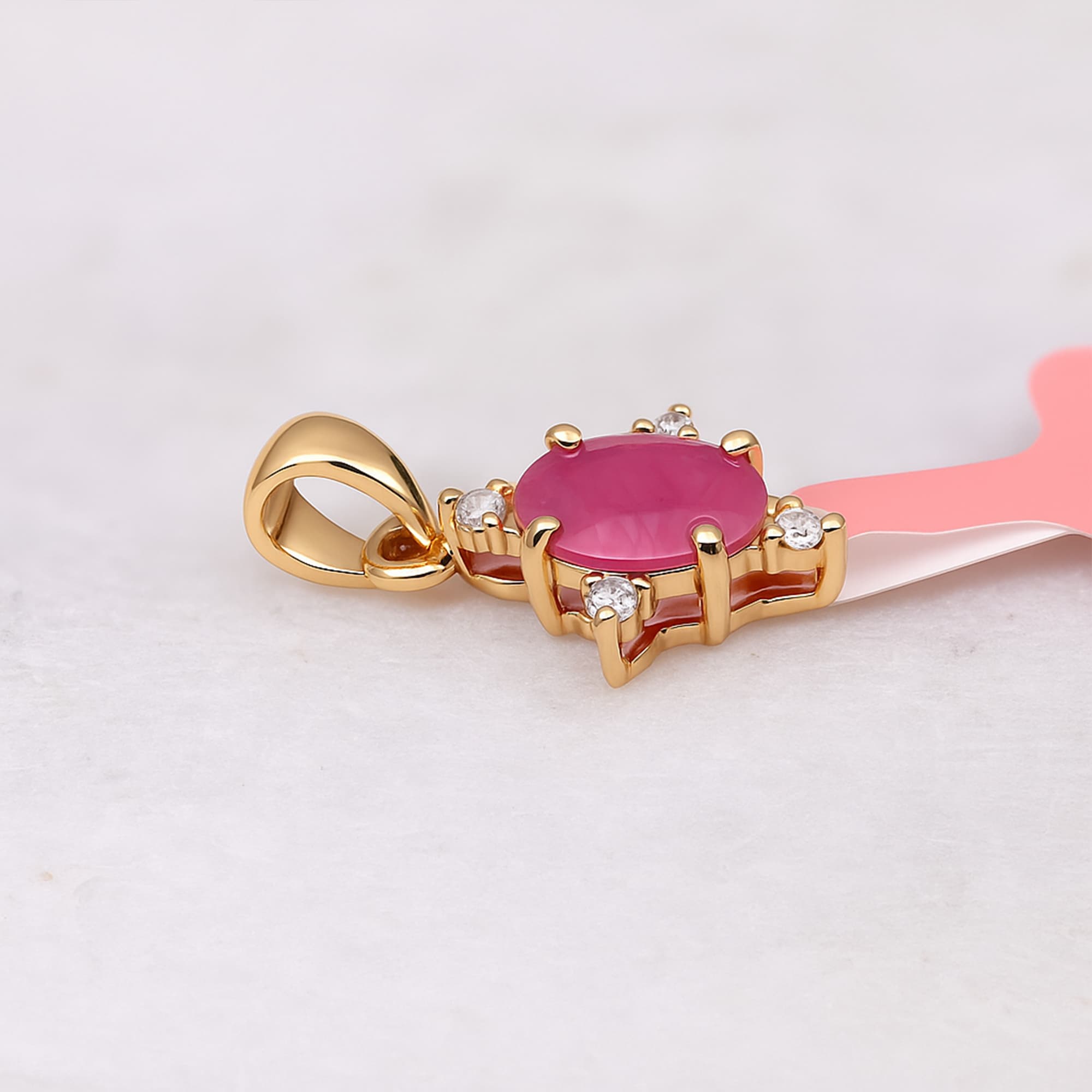 Radiant Ruby Diamond Pendant