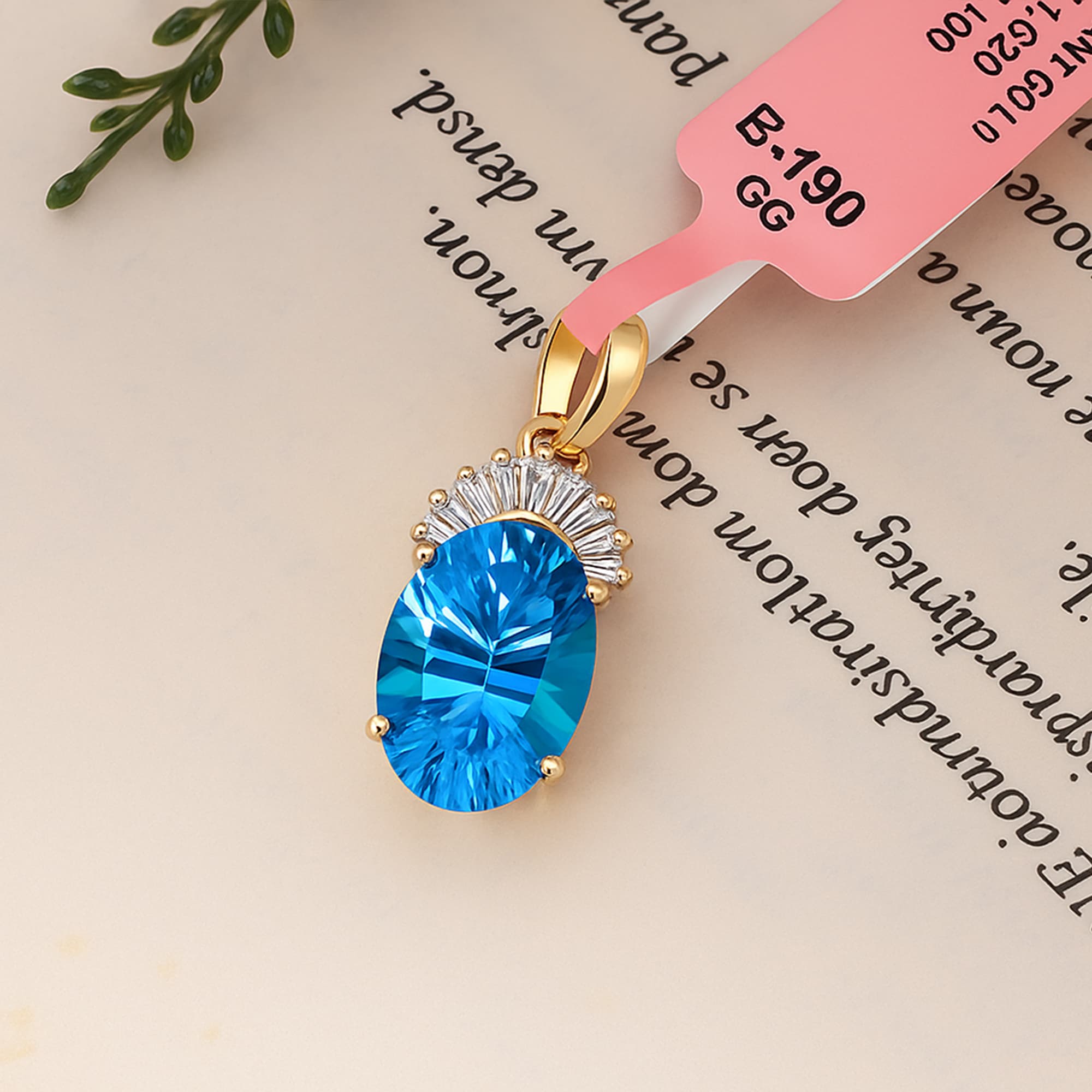 Ocean Radiance Blue Topaz Pendant alternate view