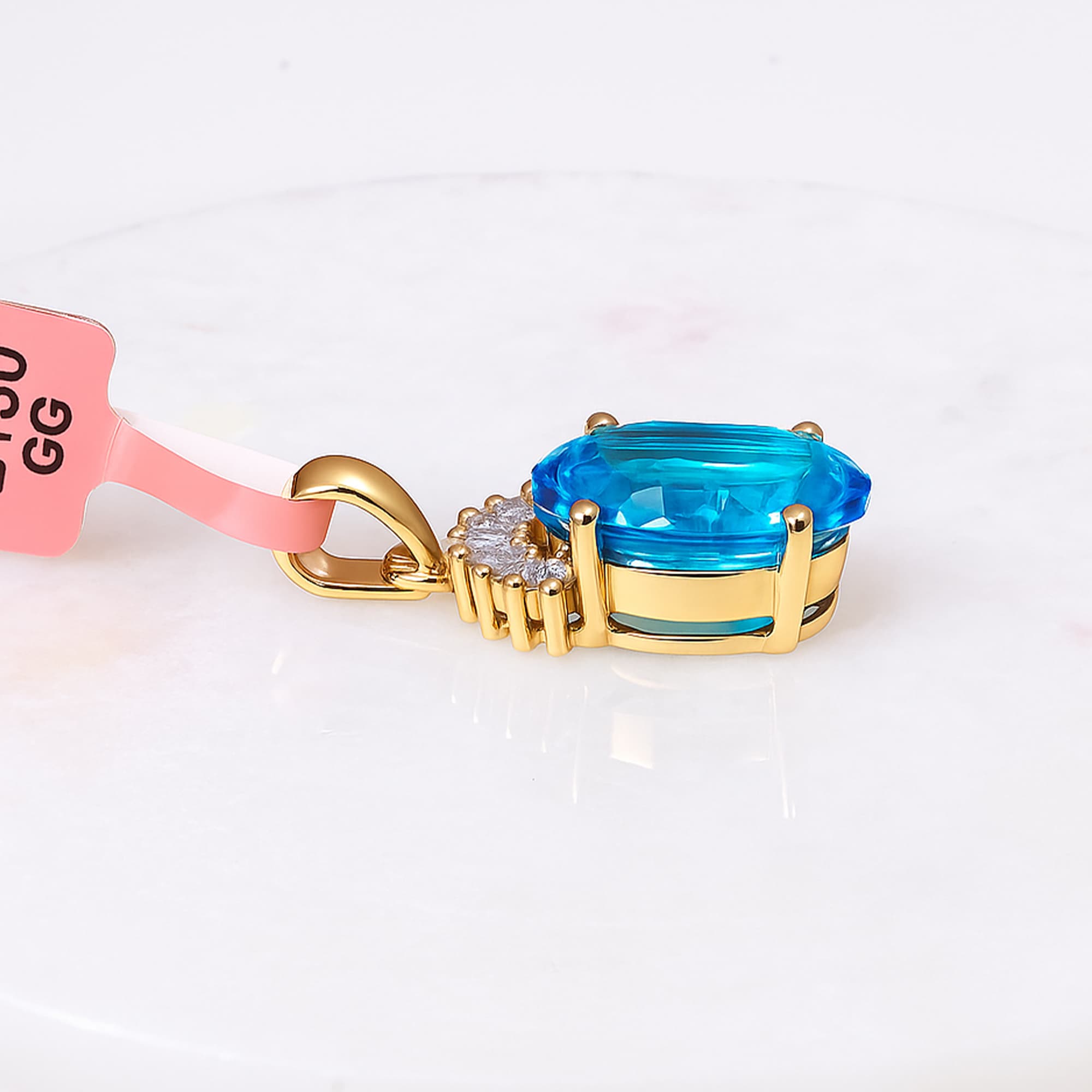 Ocean Radiance Blue Topaz Pendant