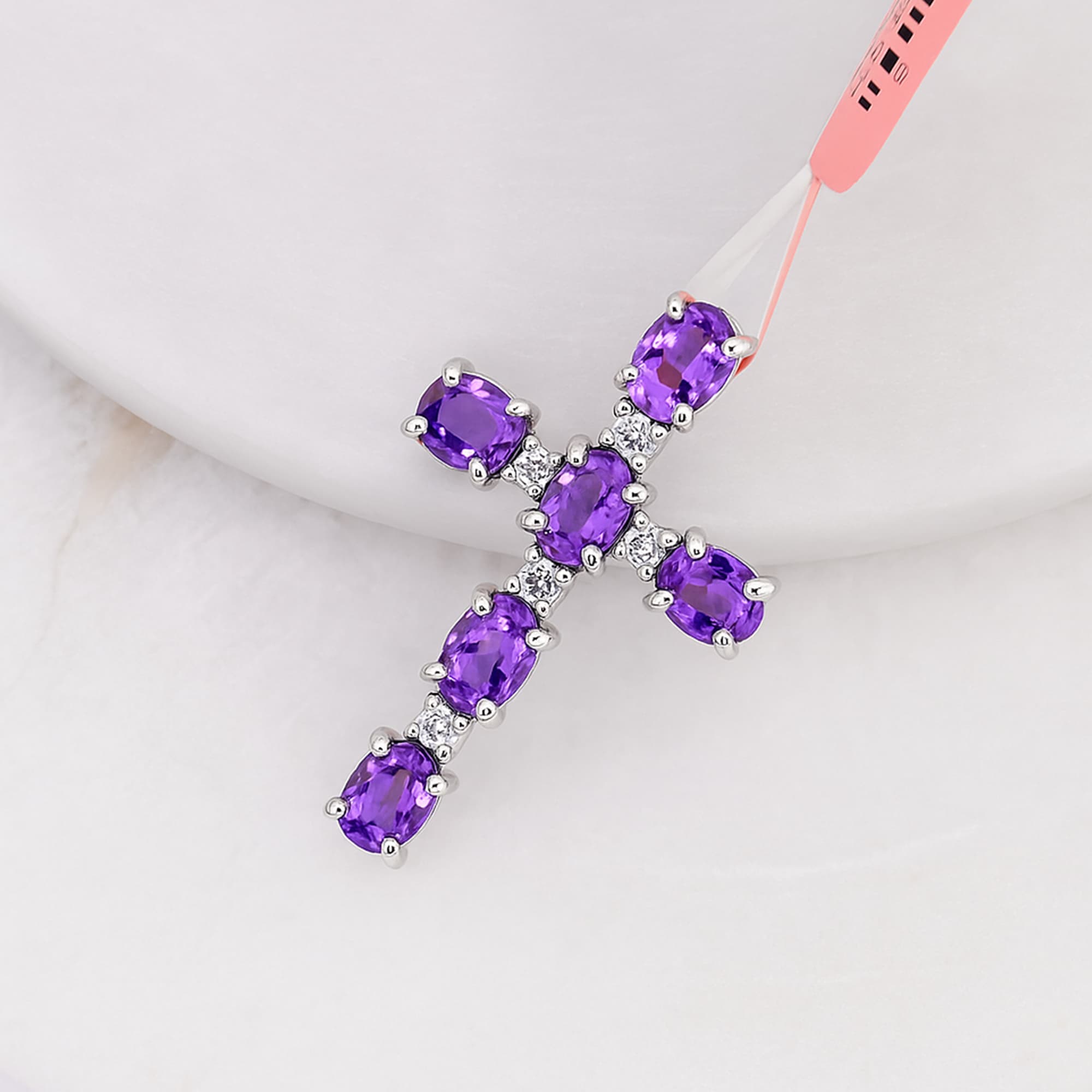 Divine Grace Amethyst Cross Pendant