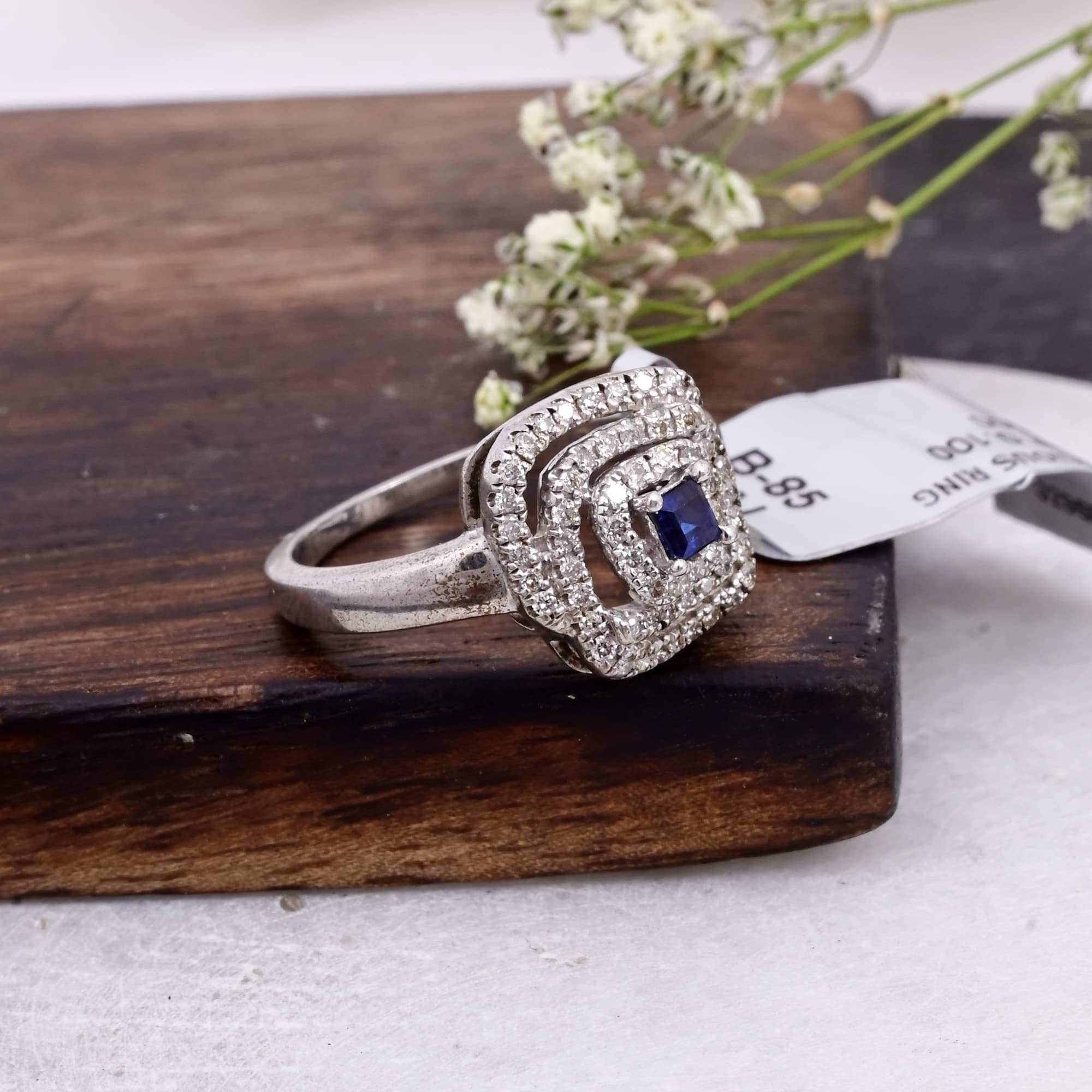 Royal Halo Sapphire Ring