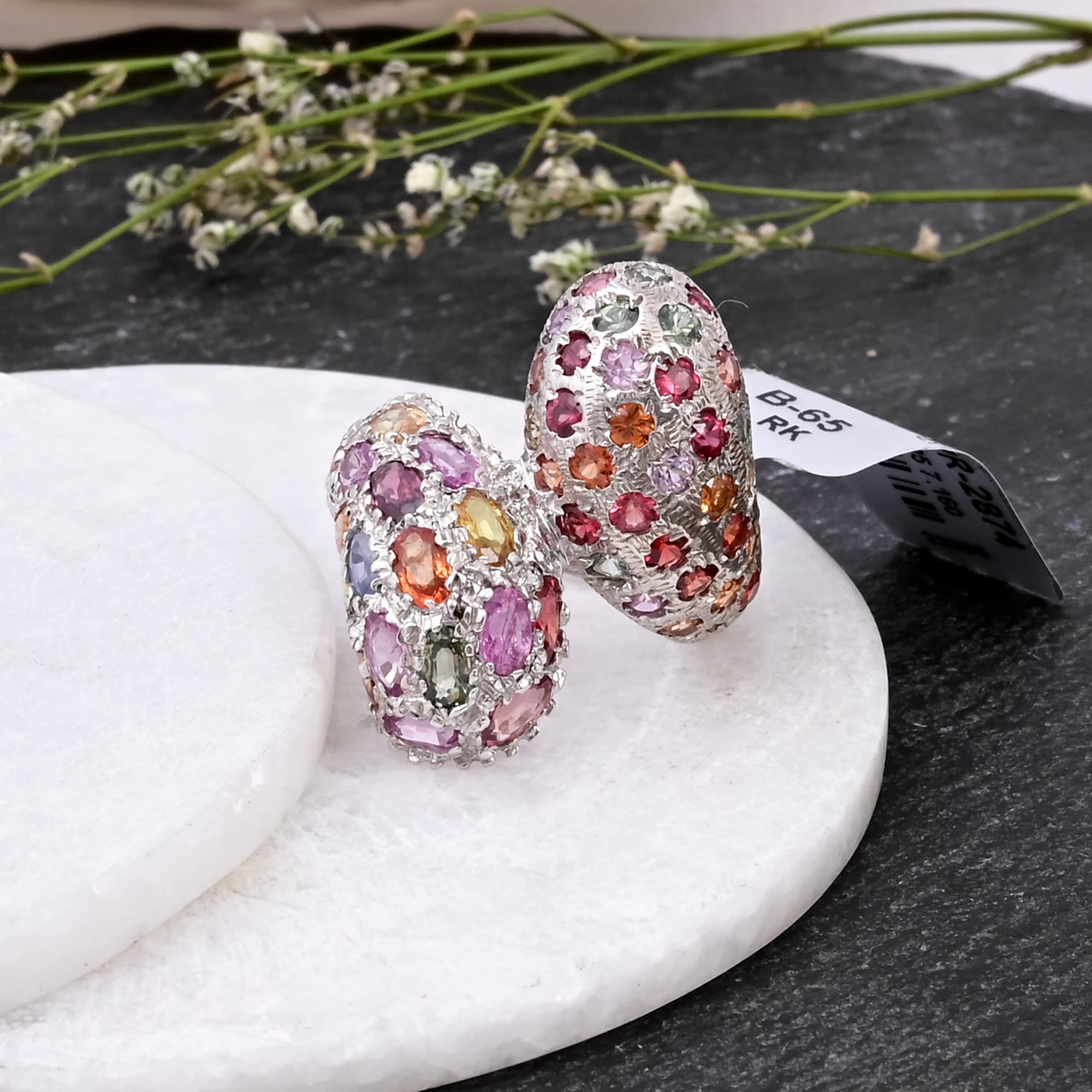 Celestial Mosaic Multi Sapphire Ring