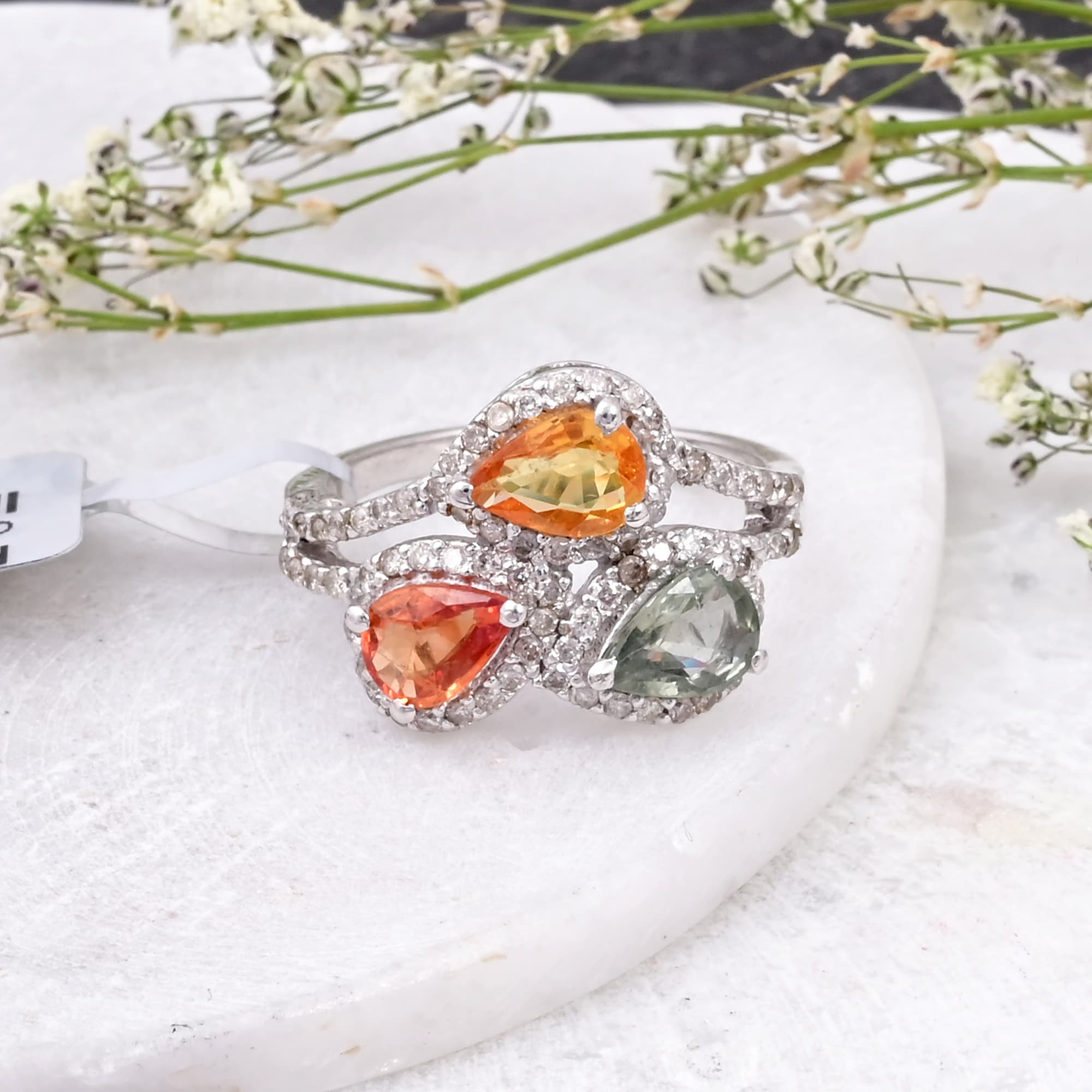 Aurora Trinity Sapphire Ring